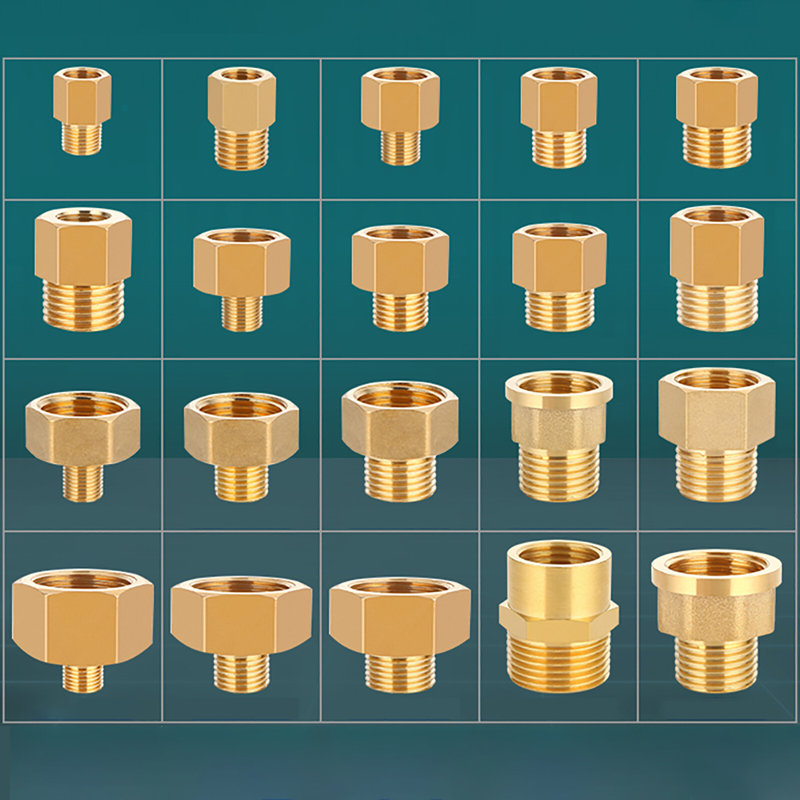 1/8″ 1/4″ 3/8″ 1/2″ 3/4″ -2″ Female To Male BSP Connector Brass Reducing Adaptor