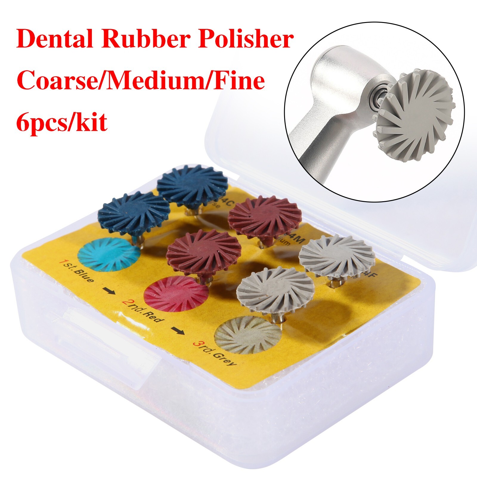 Dental Zirconia Diamond Grinding Polishing Kit RA Polisher for Contra Angle