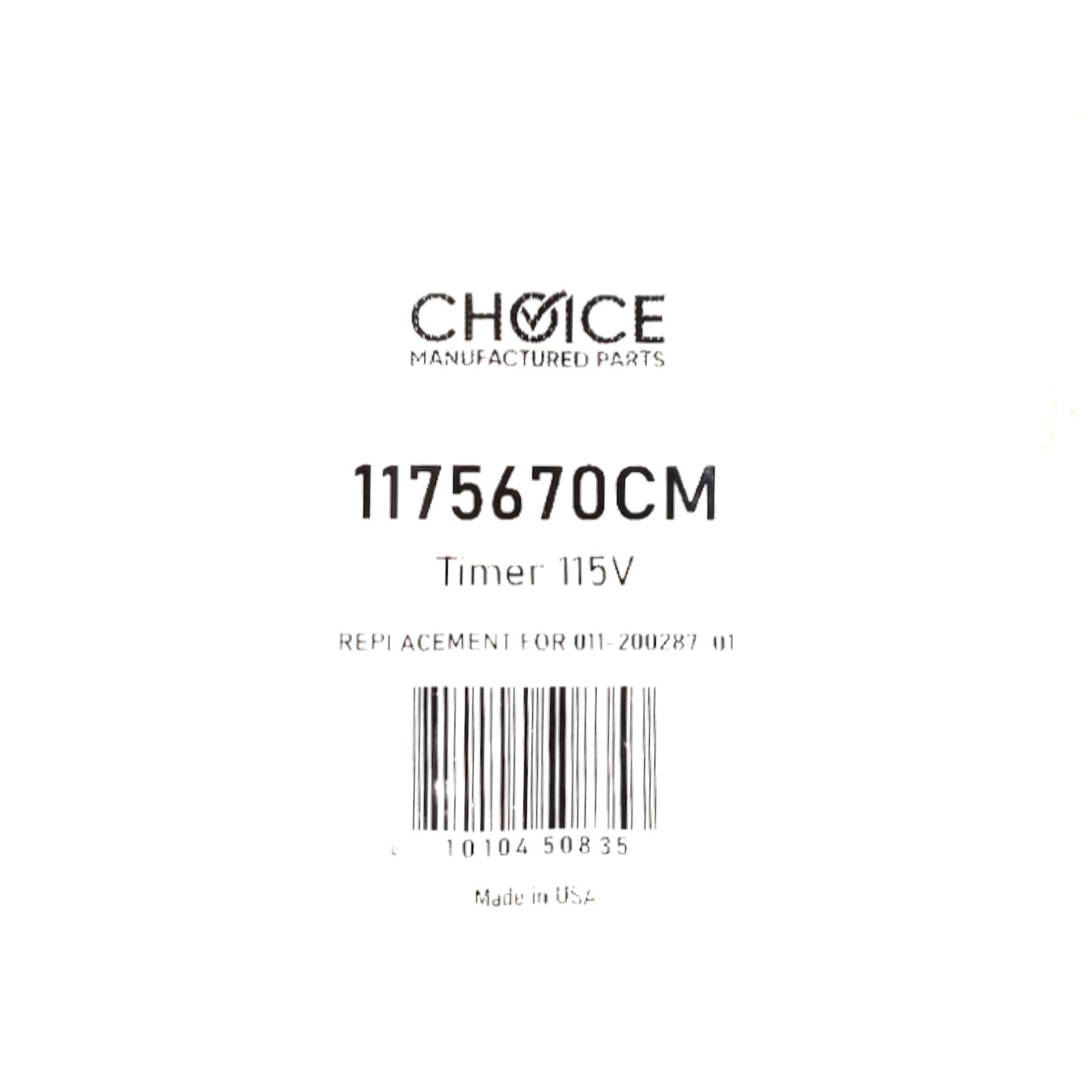 Commercial Oven Timer for Southbend 1175670 115 Volts 60 Minutes