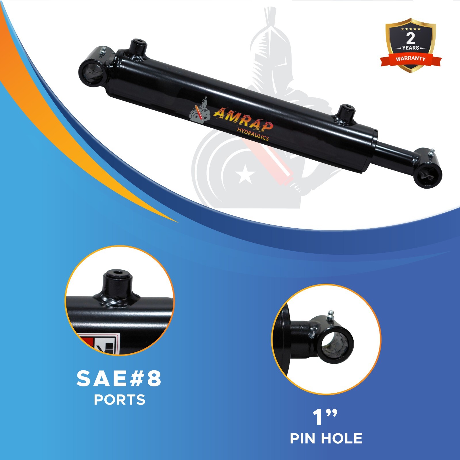3×30 Hydraulic Cylinder-3″ Bore, 30″ Stroke -Welded Cross Tube Cylinder(new)