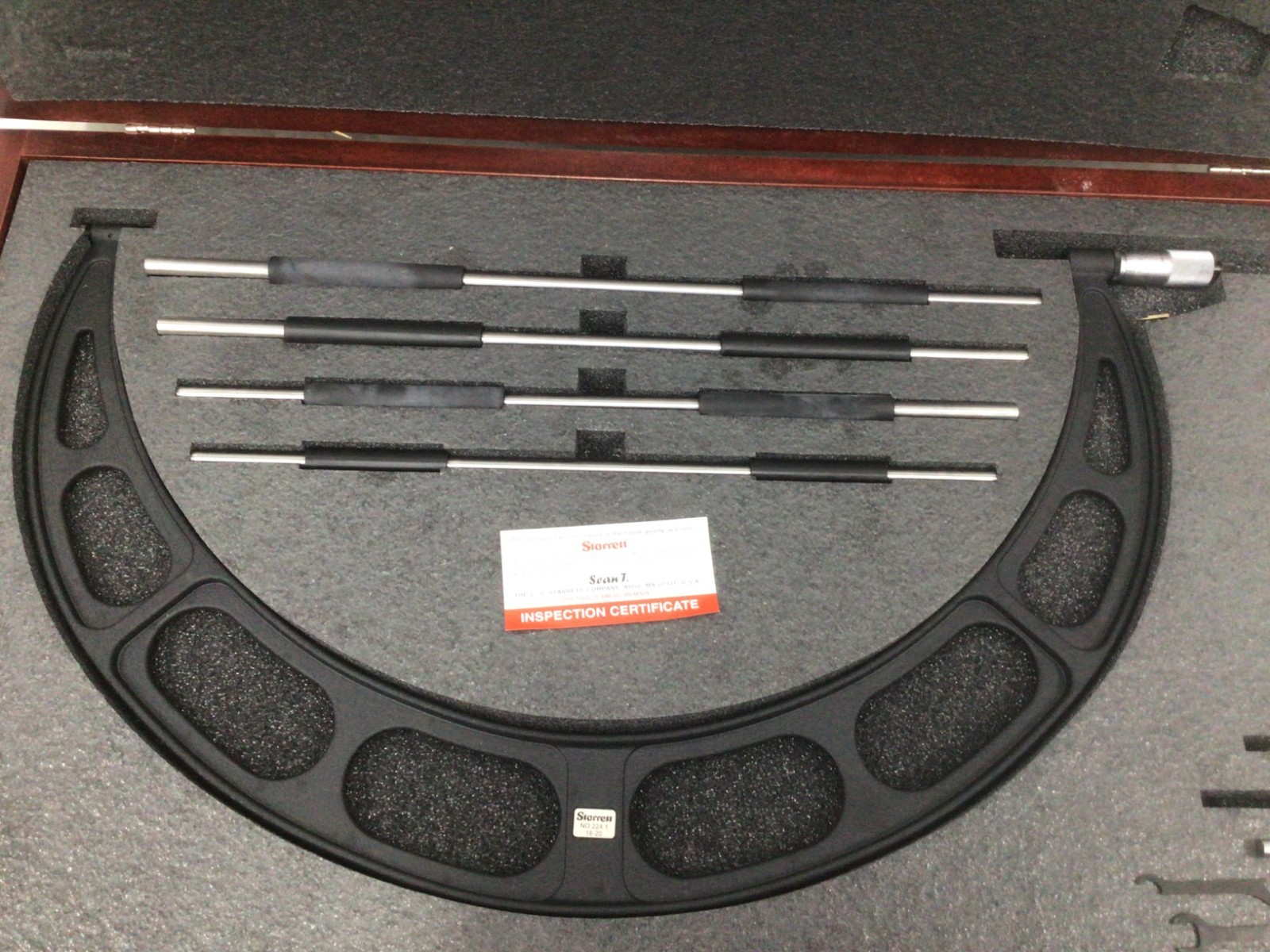 STARRETT 224.1GRLZ Anvil Micrometer Set,6 to 12″ Range 53VD30