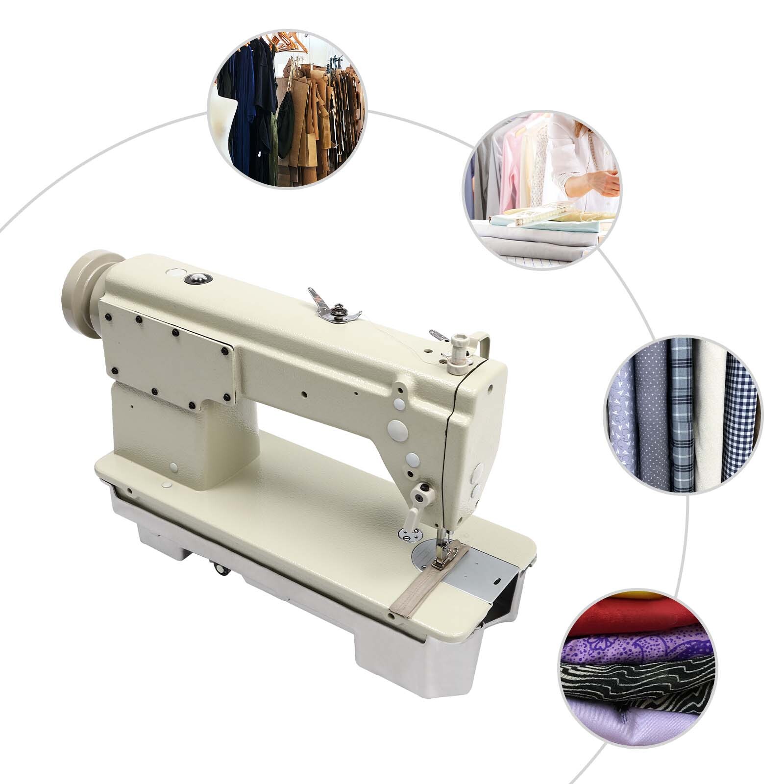 Industrial Sew Machine Head Straight Stitch Heavy Duty Sewing Machine