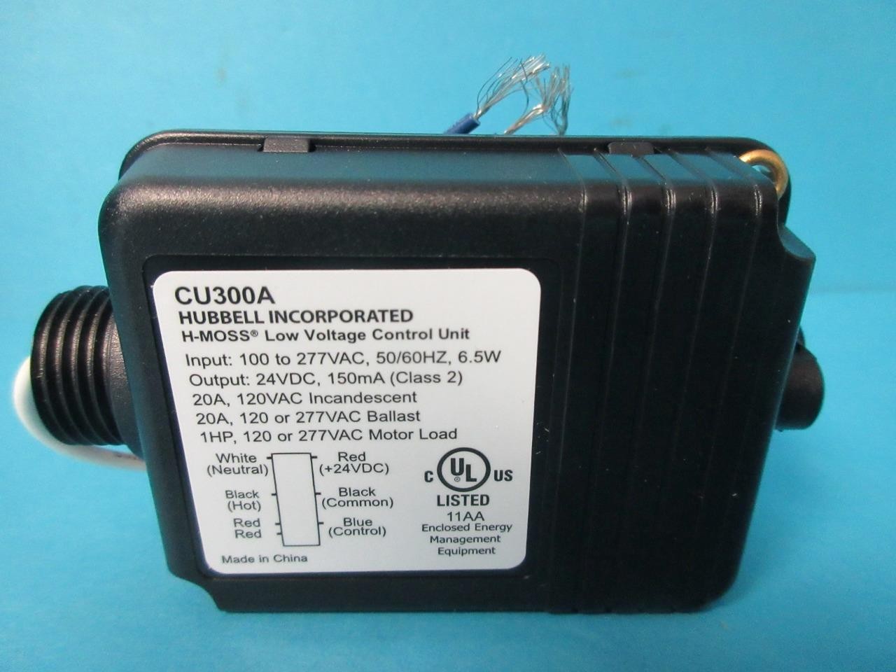 HUBBELL CU300A H-MOSS CONTROL UNIT 100-277 VAC 50/60HZ 6.5W POWER OUTPUT 24VDC