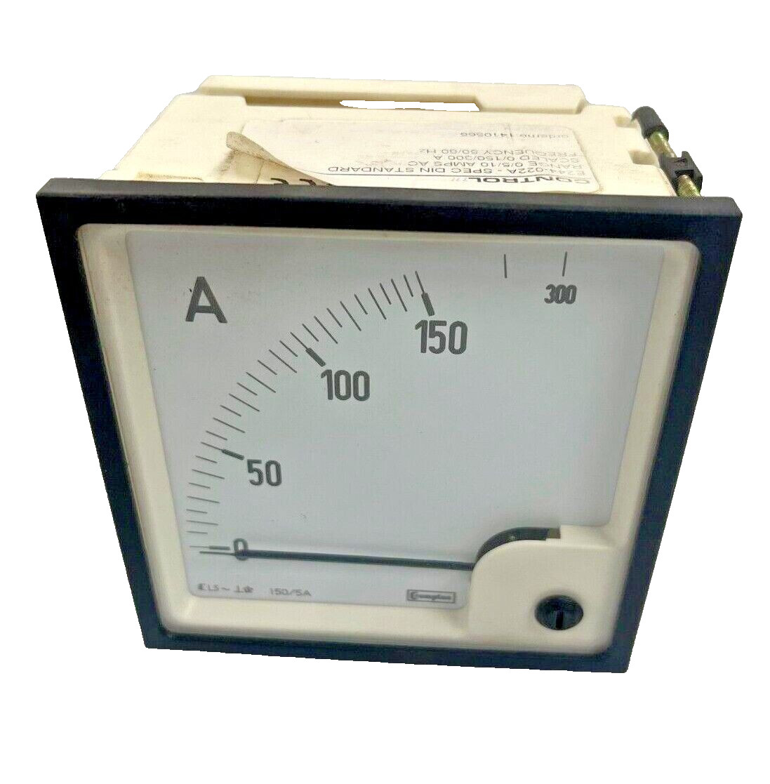 Crompton Instruments E244-022A Panel Meter Range 0/5/10 AMPS AC SCALED 0/150/300