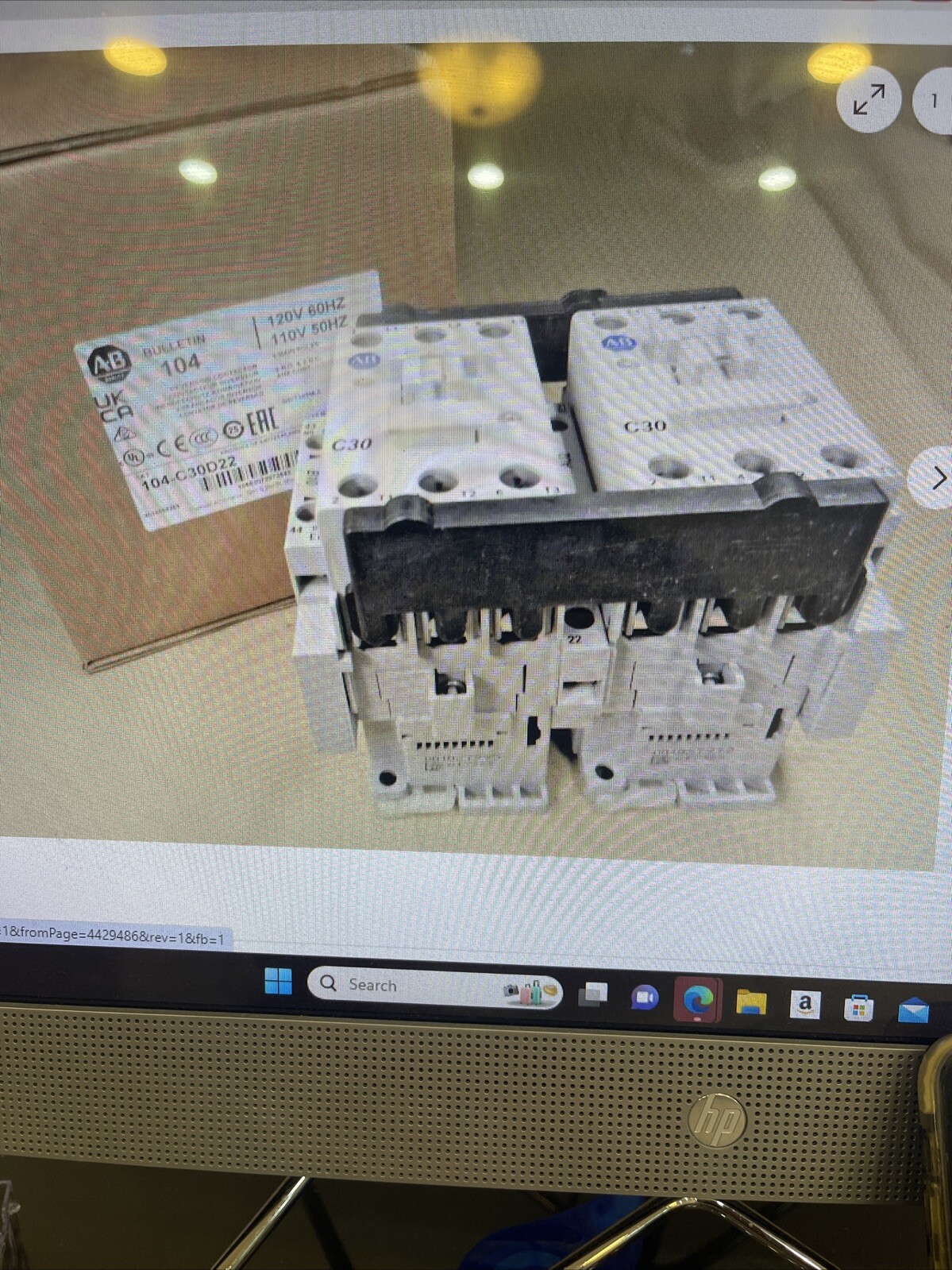 ALLEN BRADLEY. 104-C30D22 REVERSING. STARTER. (NIB). 110120V