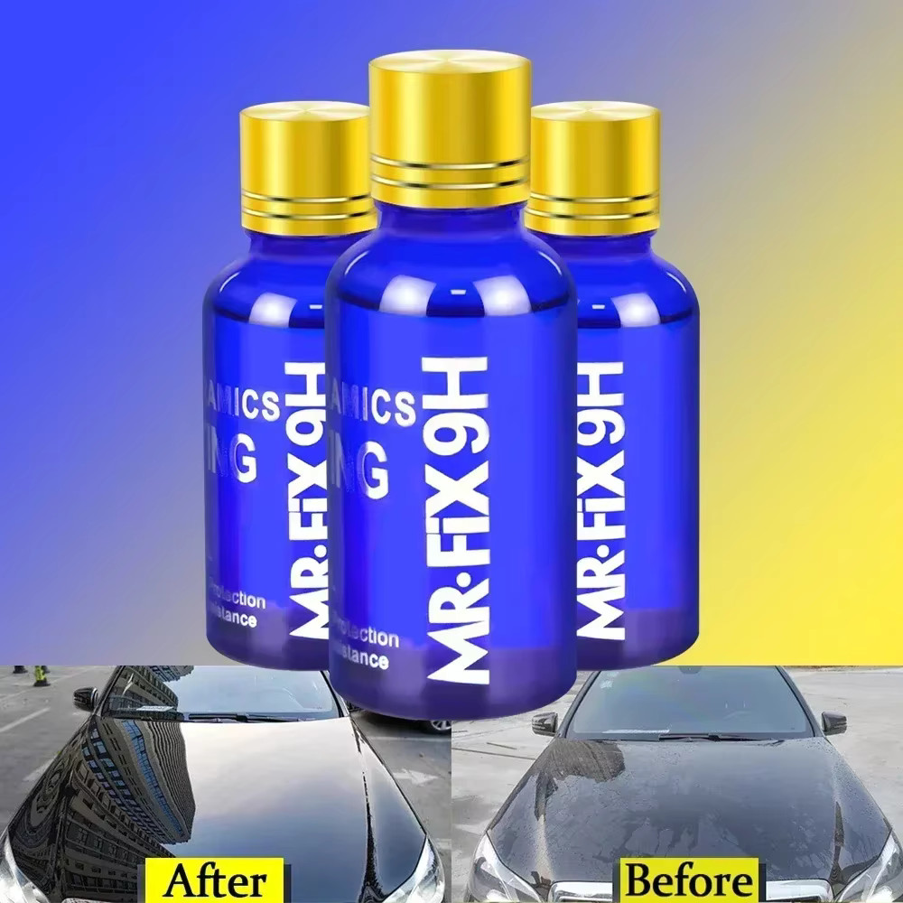 3PCS 9H Car Liquid Ceramic Coat Set Super Hydrophobic Nano Coating Clean Gift