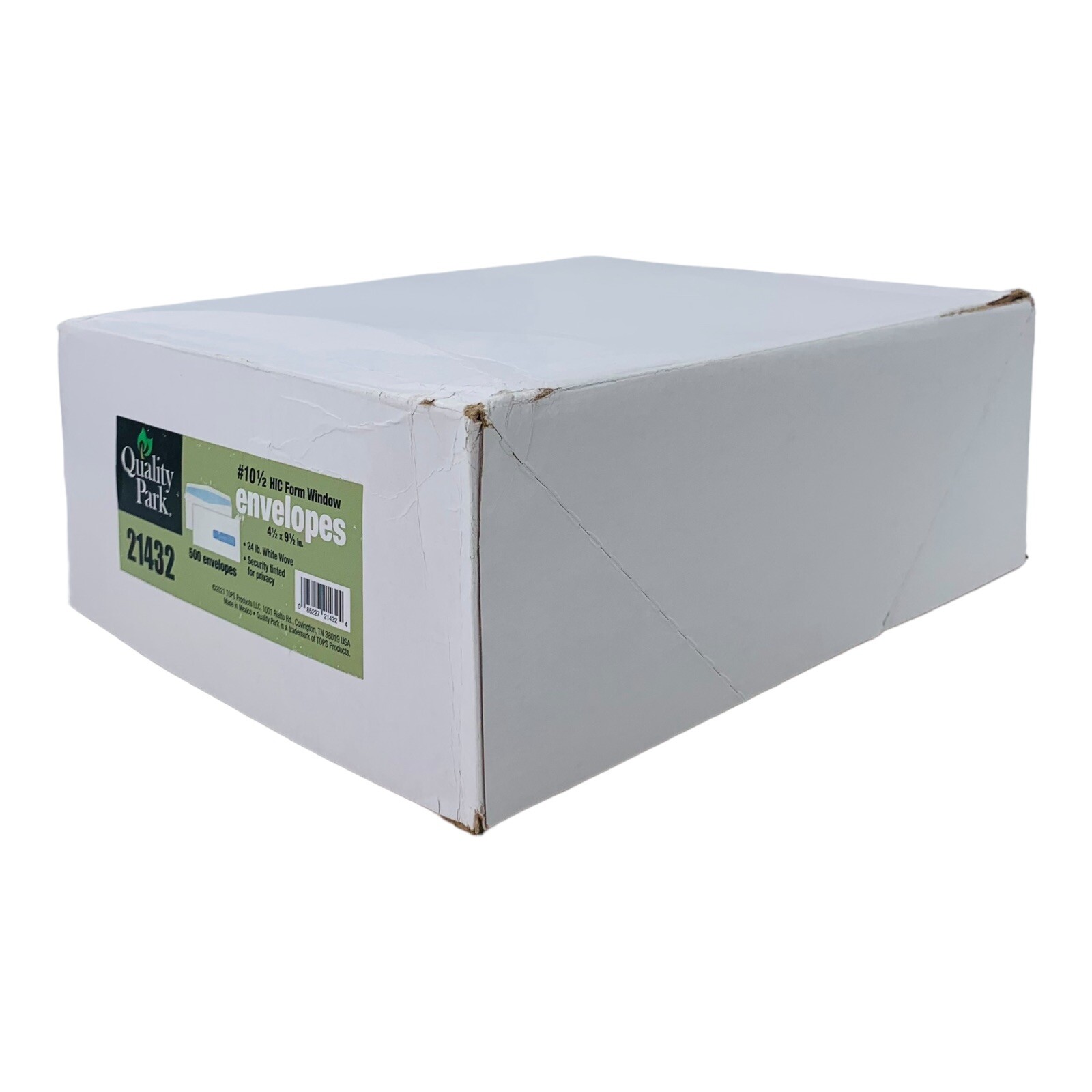 500 Envelopes Quality Park #10-1/2 HIC Form Window Envelopes 4.5″ x 9.5″ White