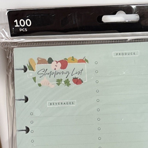 Happy Planner COOKING 101 Shopping List Classic Block Notepad 100 SHEET Sold Out