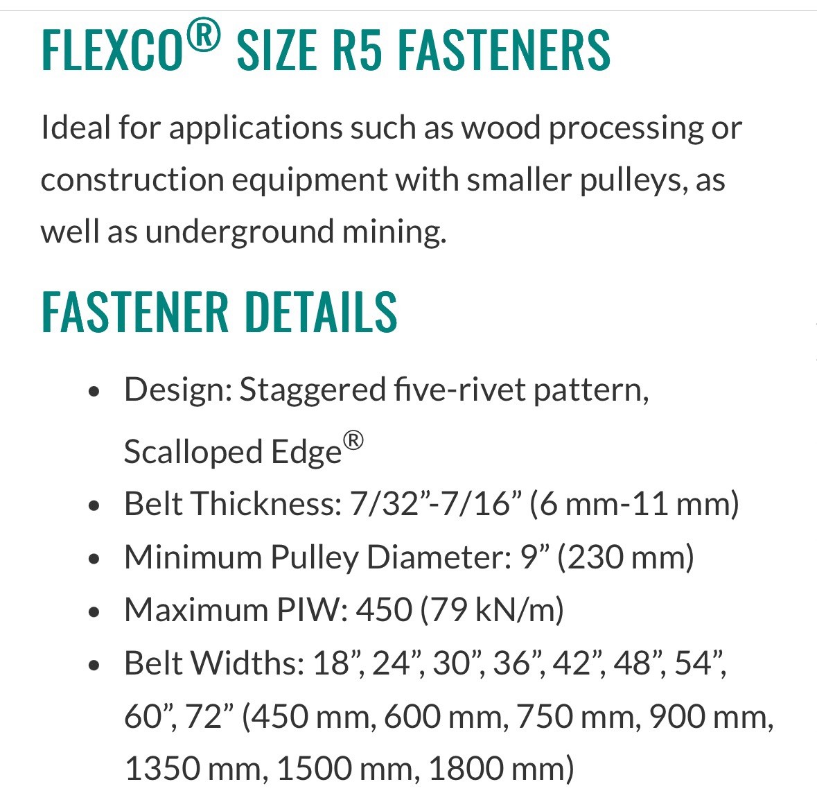 Box of 10-Flexco SR Scalloped Edge 41067 R5MA-SE MegAlloy Belt Fasteners