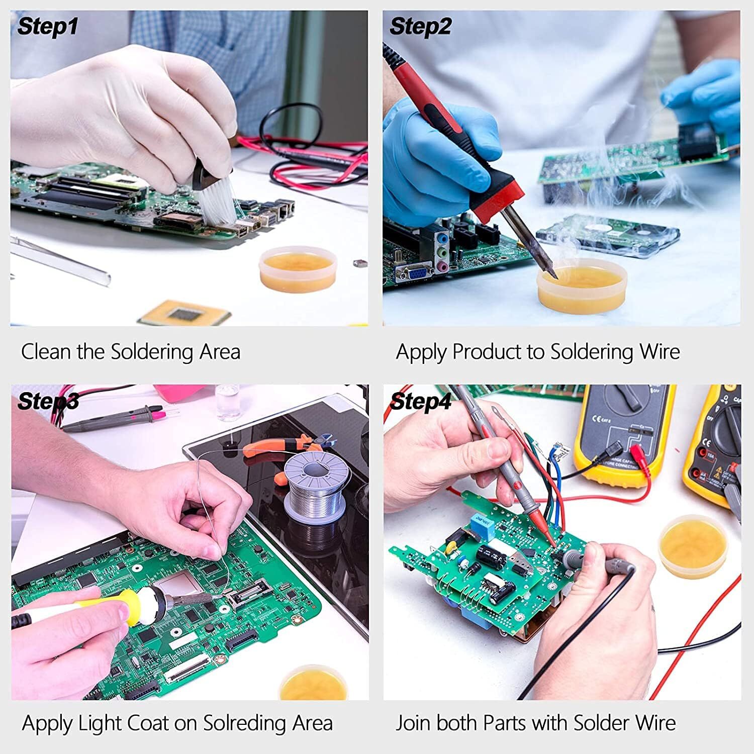 2 Jar Solder Flux, Flux for Soldering, Rosin Soldering Flux Paste for Lead-Free