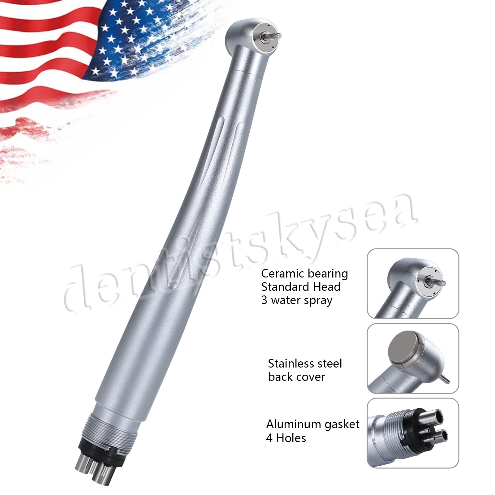 Dental High Speed Handpiece 4-Hole Quick Coupler Fit KaV NSK Turbine Push Button