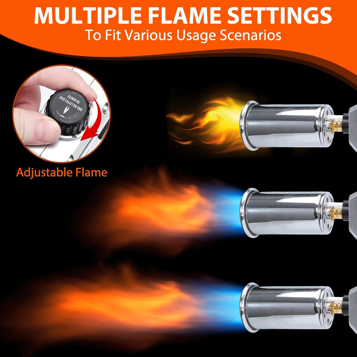 Adjustable Powerful Propane Torch, Flame Thrower Gun & Weed Torch Burner