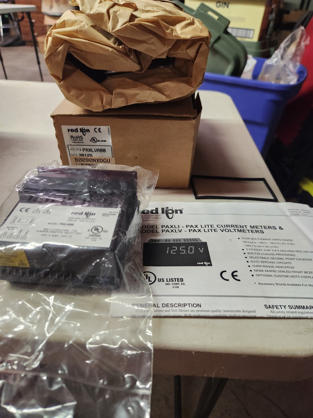 NEW- Red Lion PAXLVA00 Digital Current Meter Display- In Original Packing/Box