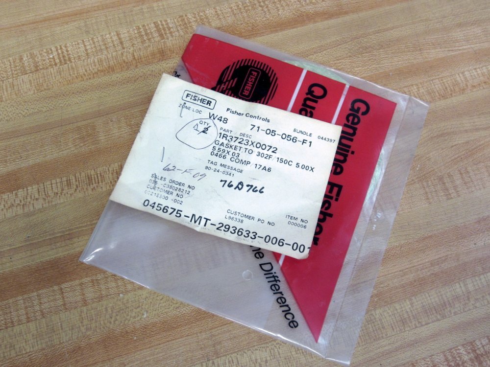 Fisher 1R3723X0072 Gasket, To 302°F/150°C 5.00×5.59x.03