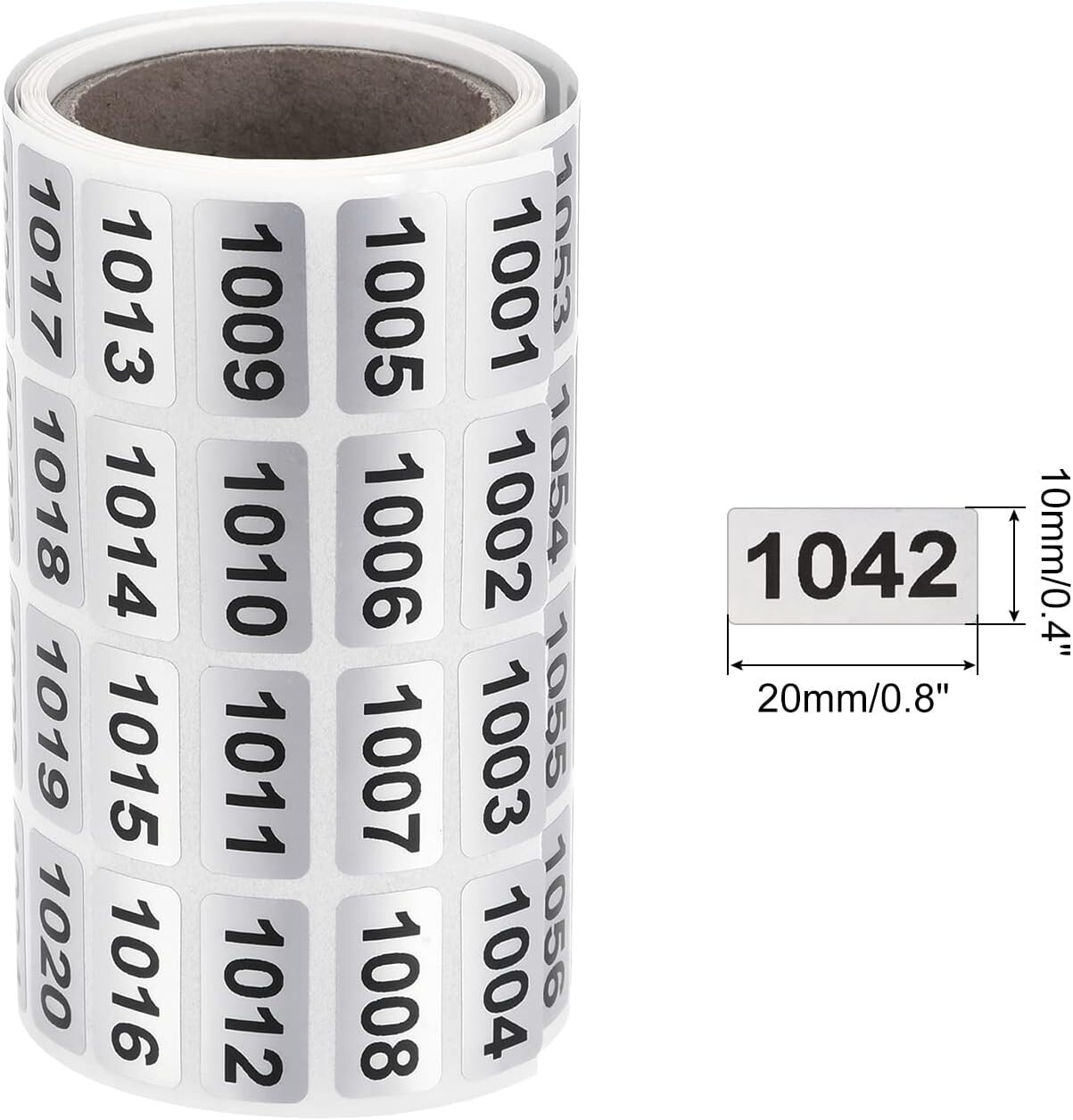 1-20000 Consecutive Number Label Stickers Inventory Control Adhesive Waterproof