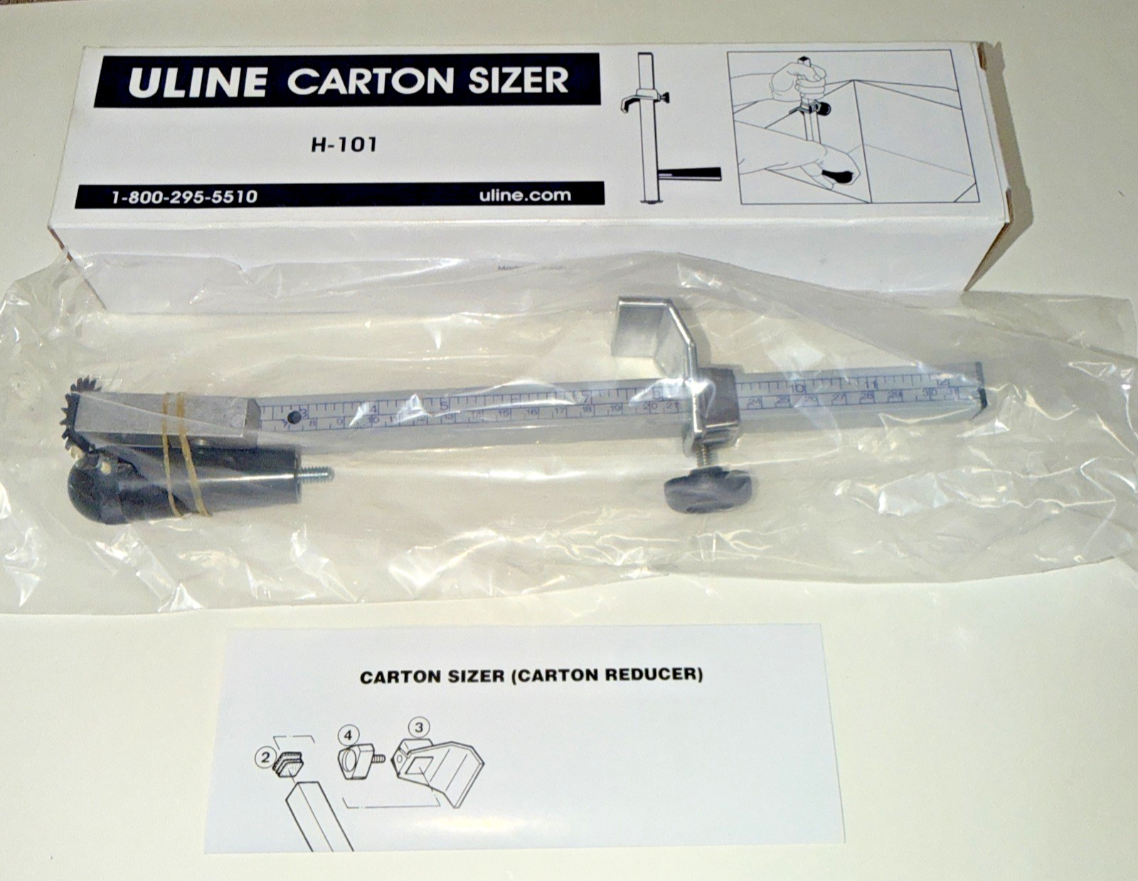 Uline Carton Sizer Box Tool – Resize Cardboard Shipping Boxes H-101 NEW