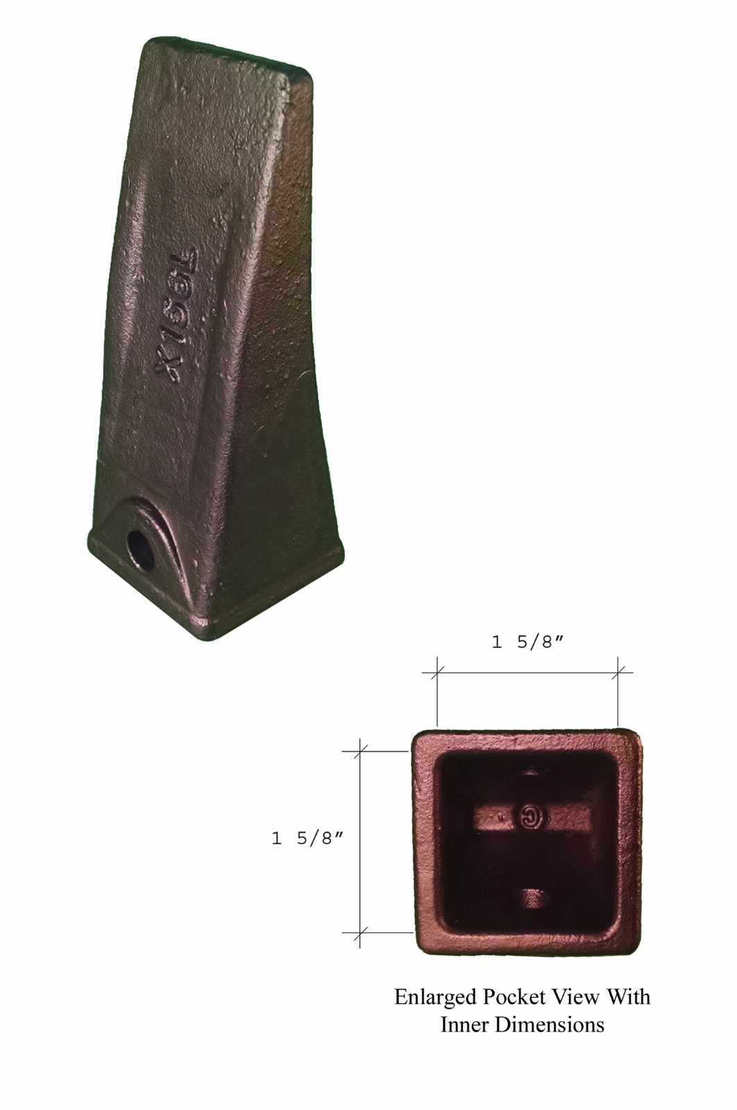 4 – Mini Excavator Bucket Teeth, Weld-On Shanks & Pins – X156L, T230X156, P156