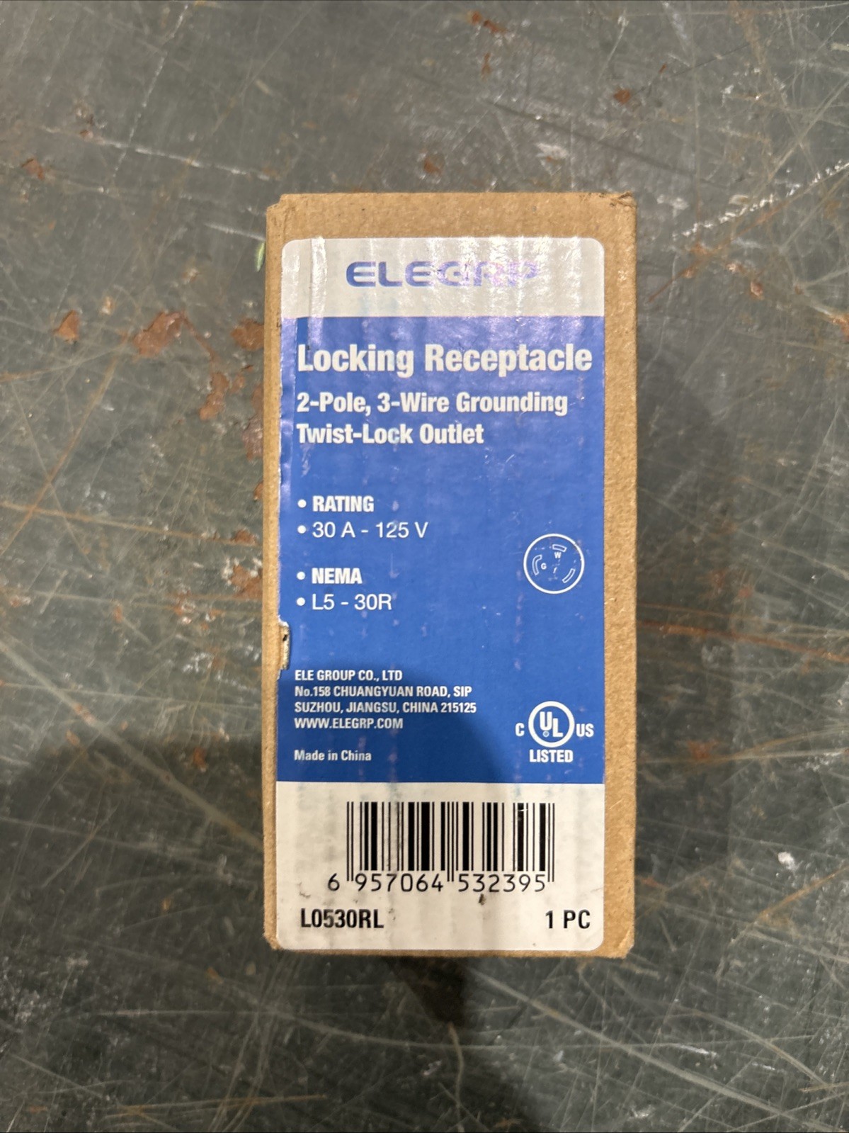 ELEGRP L5-30R Locking Receptacle, Generator Twist Lock Turnlok Outlet, 30 Amp
