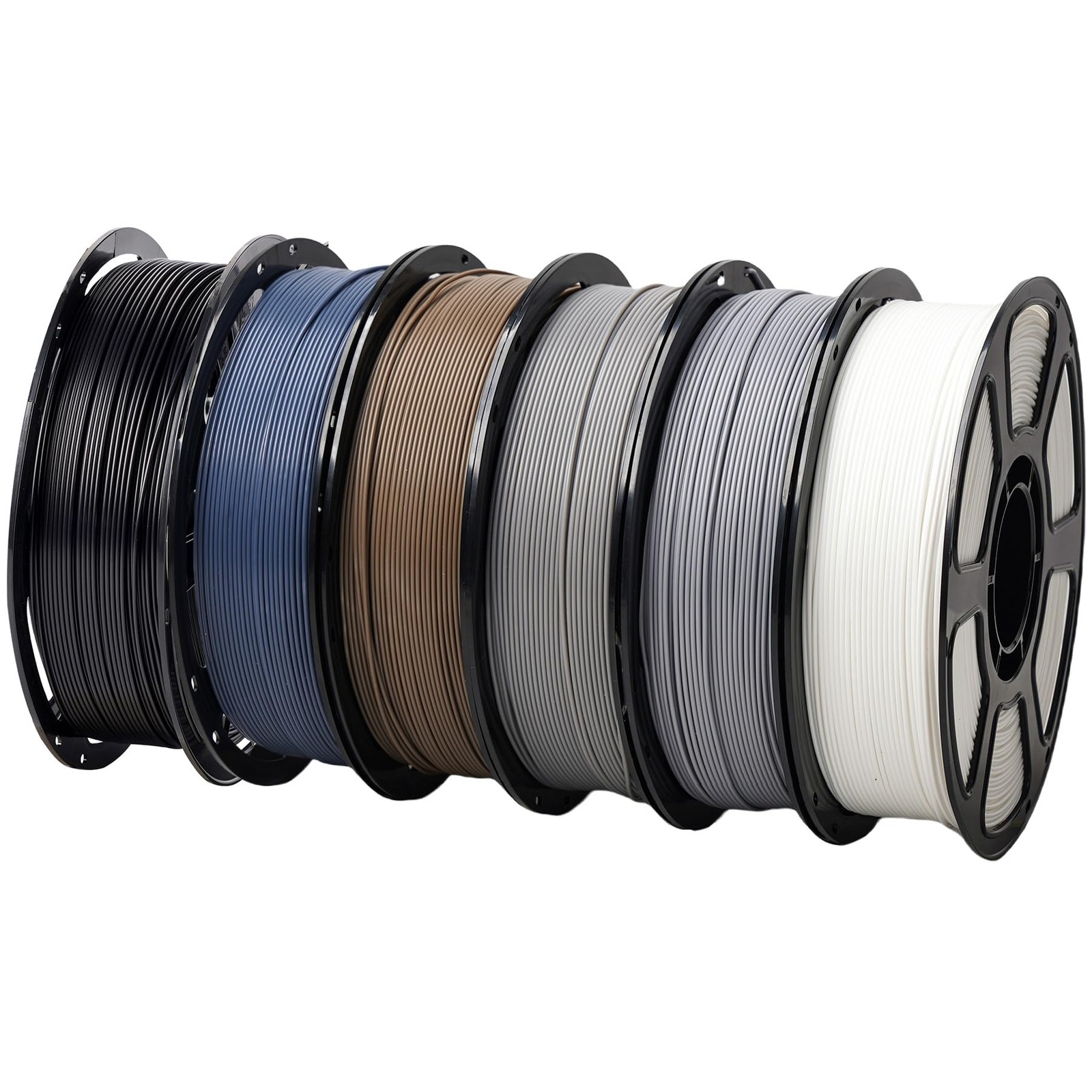 1.75 millimeters, 1kg*6-pla+ (Black+cement Grey+chocolate Brown+silvery…