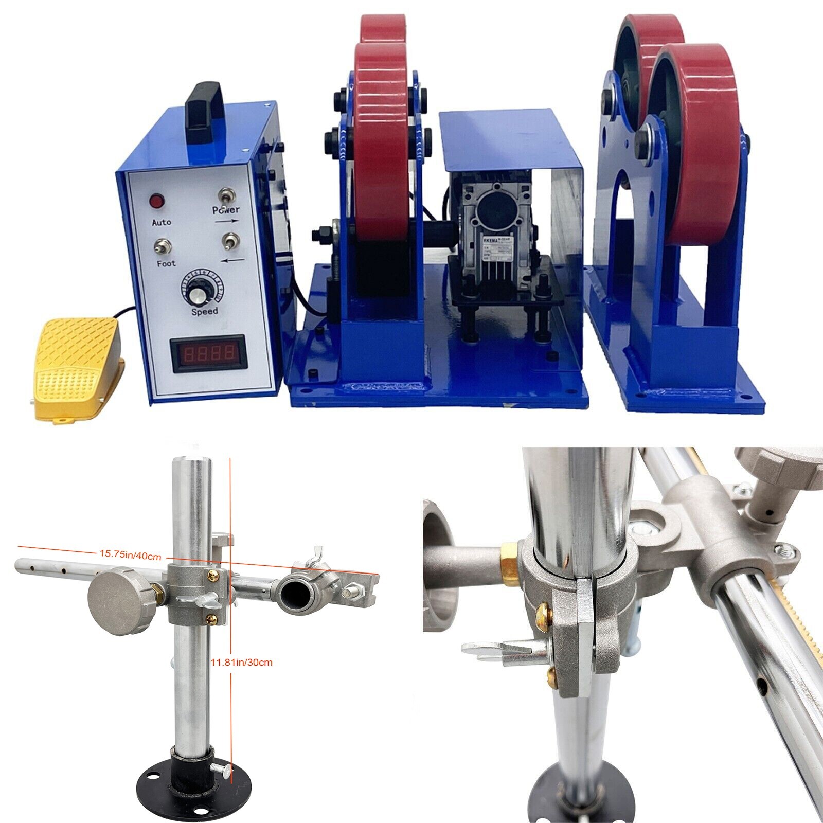 Welding Turning Roll Weld Positioner 1Ton LBS Welding Support Welder Rotator New