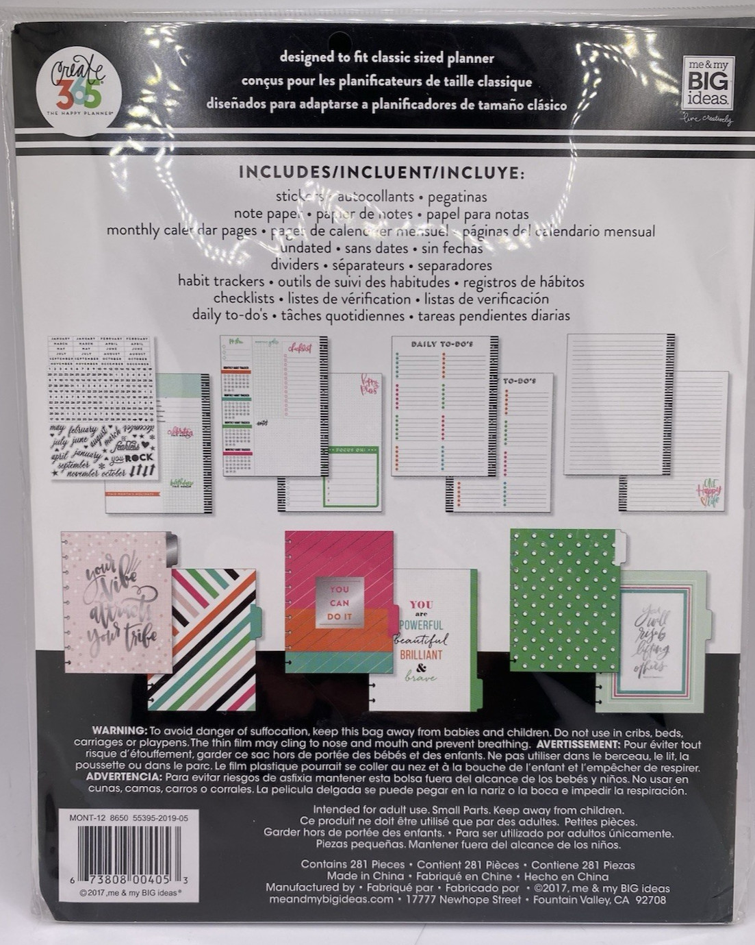 3 Happy Planner Classic Packs – Undated Extension, To do Refill, Accessories