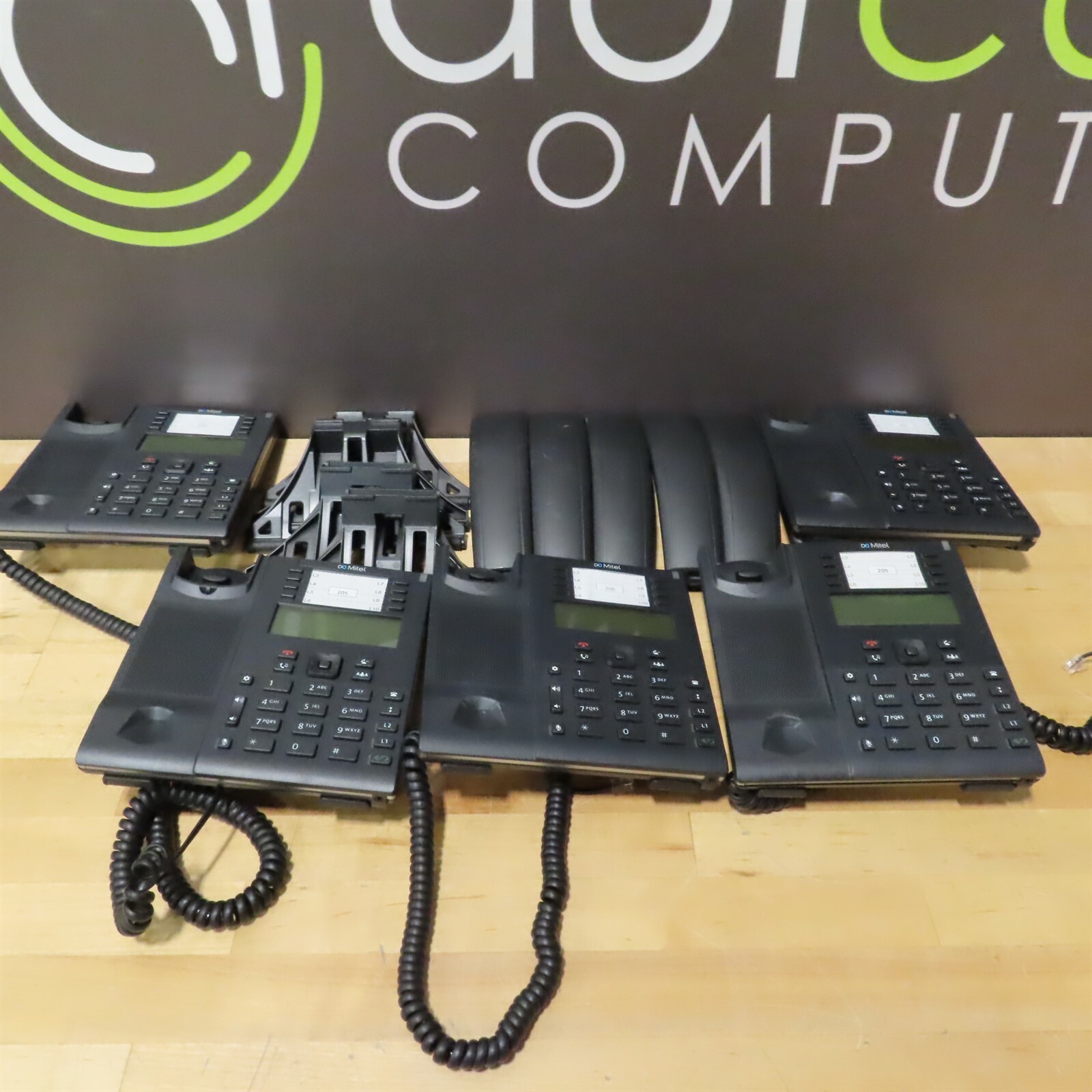 Aastra Mitel 6865i 9-Line Gigabit SIP Display Phone Black IP 6865i 65i Lot 5x