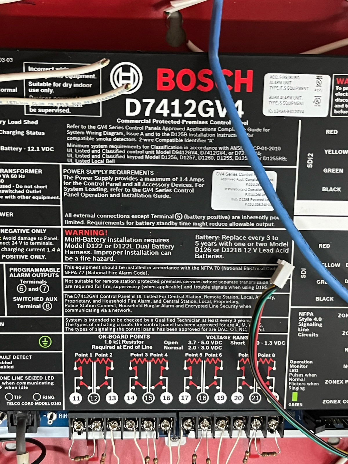 Bosch D8109 with Bosch D7412GV4