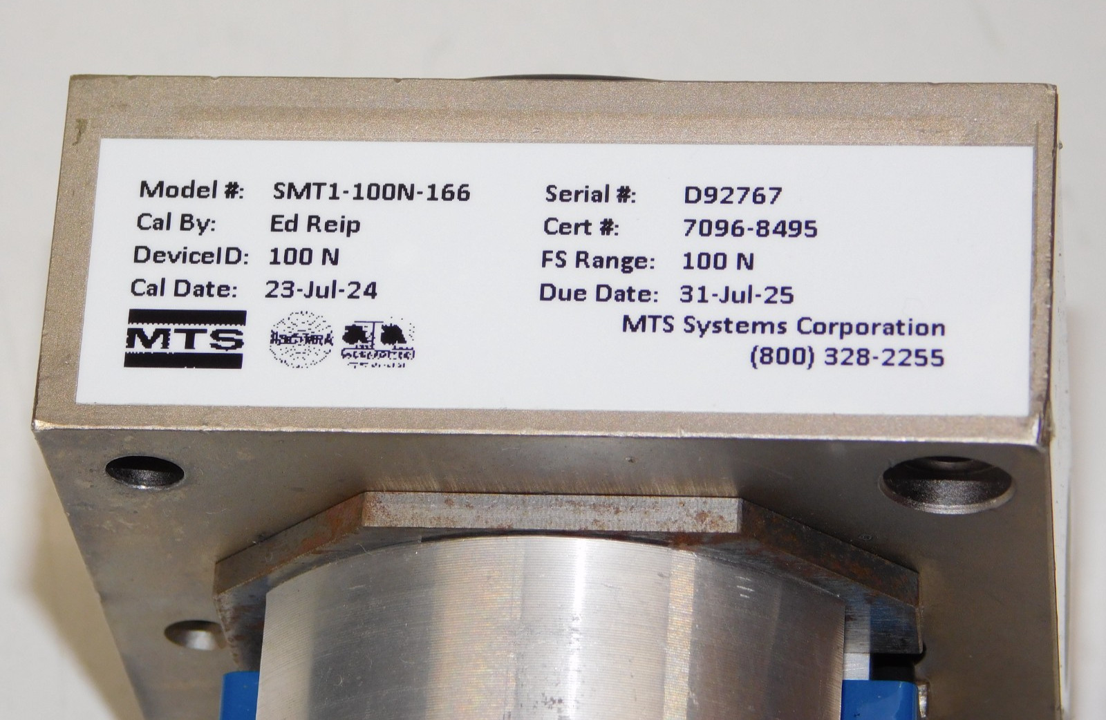 MTS Interface SMT1-100N-166 S-Type Load Cell Force Transducer Module 100N Unit