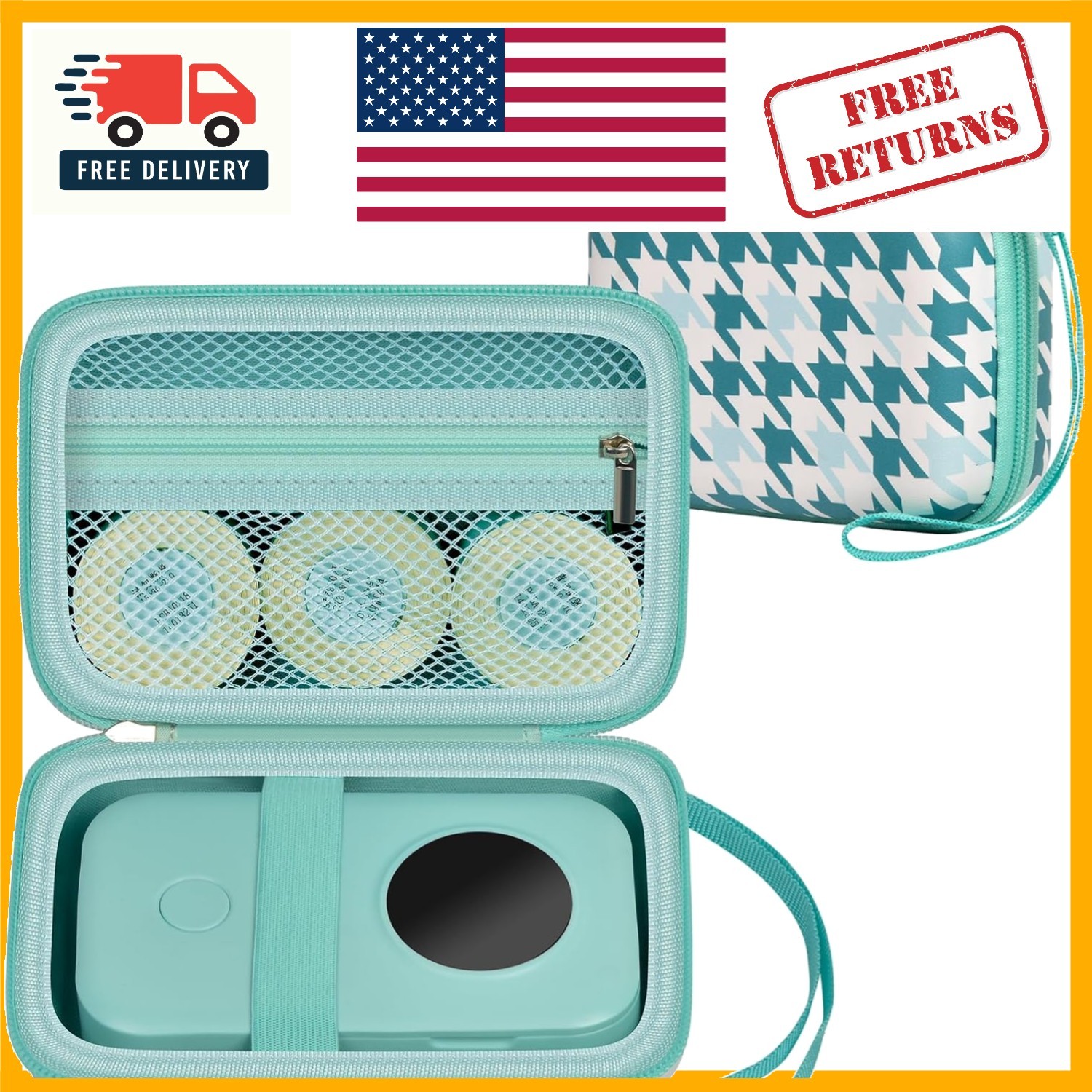 Turquoise EVA Case for Phomemo D30 & NIIMBOT D11 – Durable & Stylish Protection