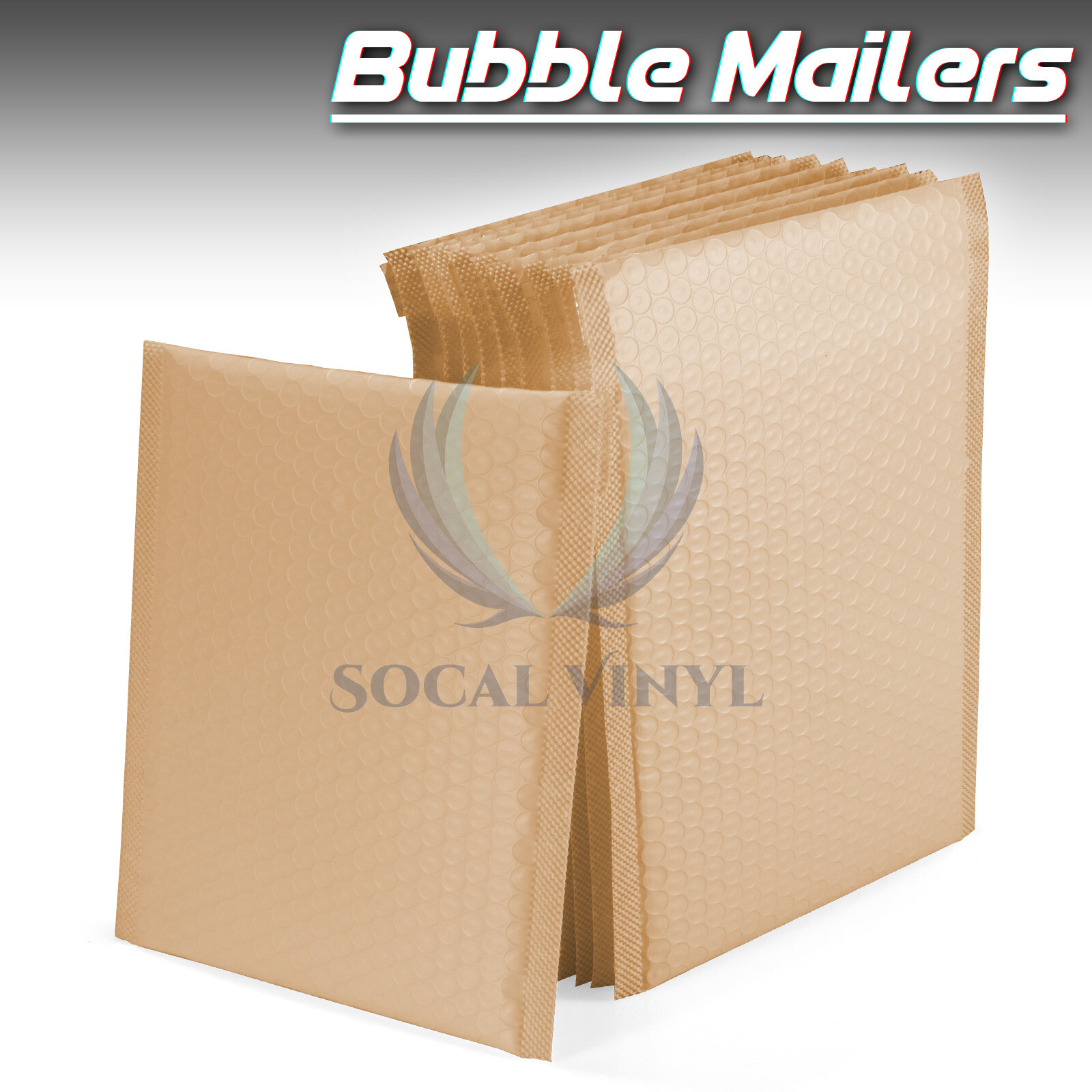 ANY SIZE# Beige Poly Bubble Kraft Padded Mailers Mailing Shipping Envelopes Bags