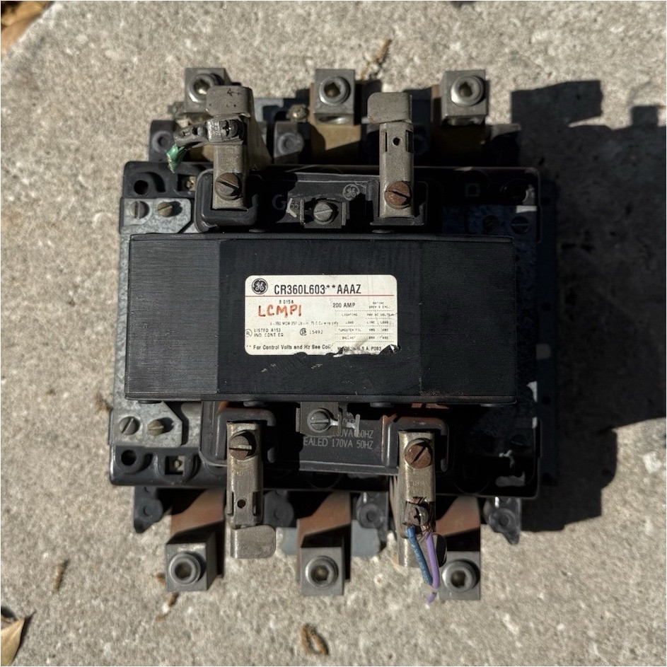 GE CR360L603 Electrically Held Lighting Contactor 200A 3-Pole 120V Panel Mount