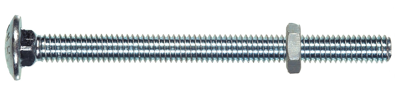 2154 Carriage Bolt with Nut (10-24 Coarse Thread x 3/16″ Dia. x 4″ Length), Zinc