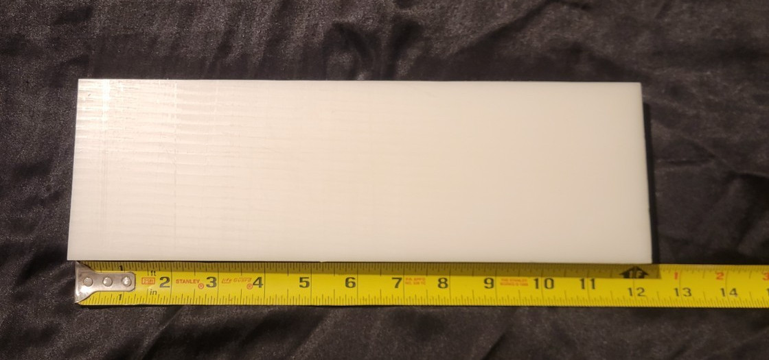 Delrin 1 1/4 x 3 3/4 x 12 (1.250 x 3.750 x 12.000) INV#X-110