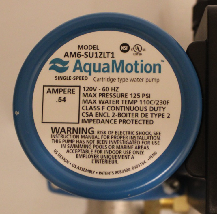 Aquamotion AMH1K-6UVZT1 – For Tankless Water Heaters Without Built-In Pump