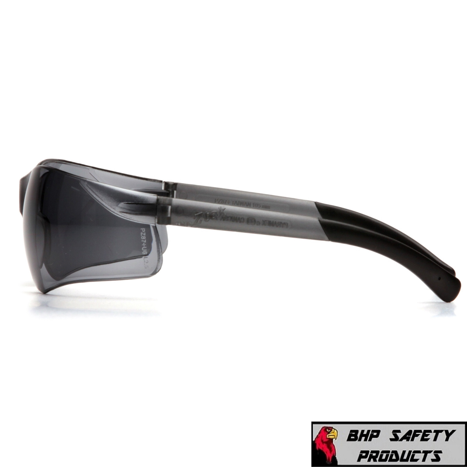 PYRAMEX MINI ZTEK SAFETY GLASSES SMOKE GRAY LENS SUNGLASSES S2520SN Z87+ (6 PR)