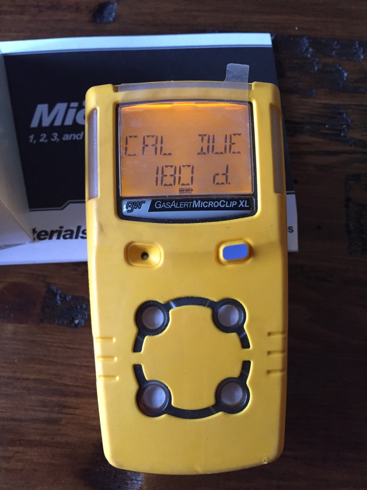 MultiGas H2S,LEL,CO,O2 MicroclipXL BW Technologies Calibrated, New Oxygen
