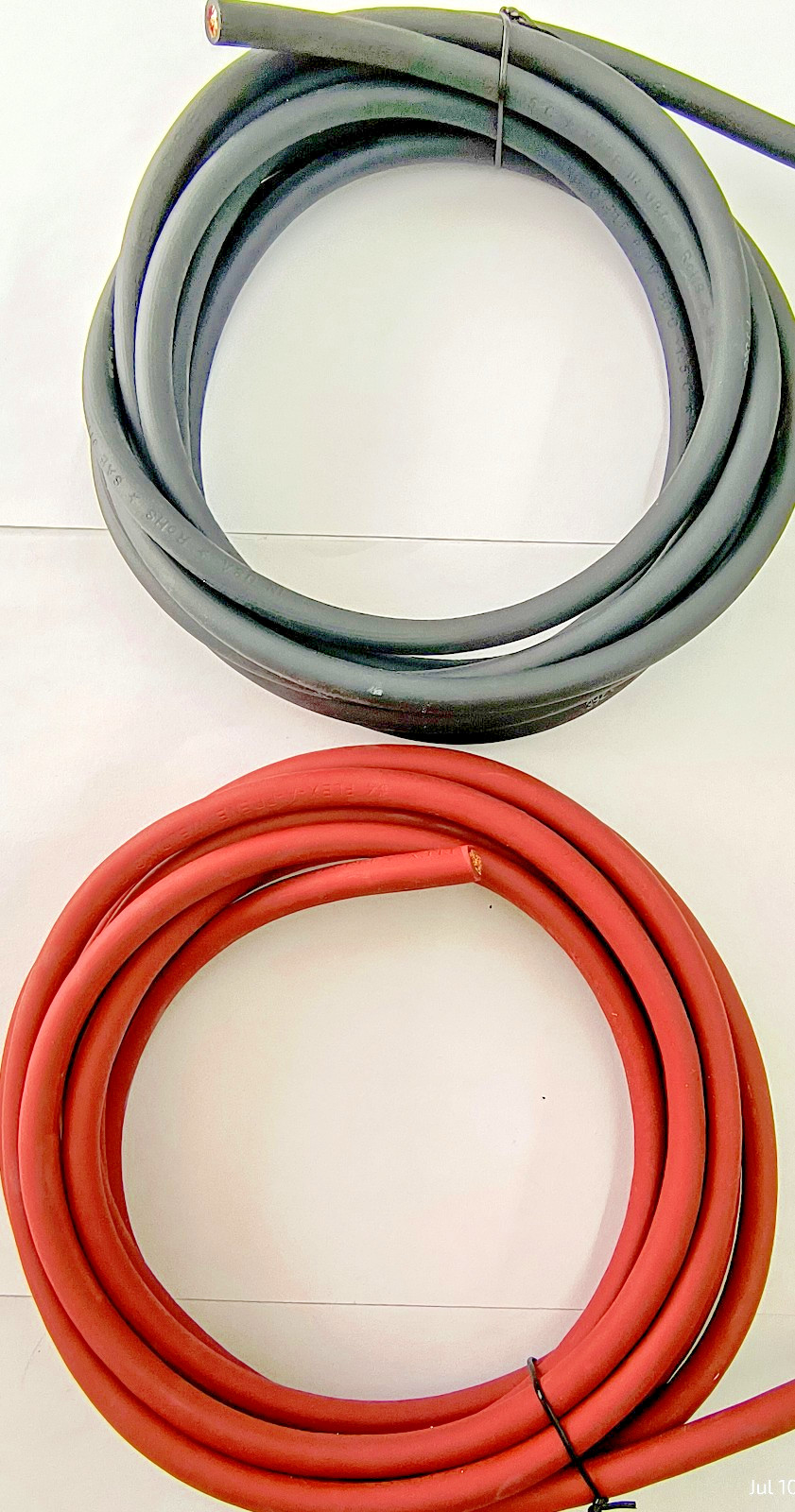 TRUE® 4 Gauge AWG 25 Ft Black + 25 Ft Red Flexible Copper USA Welding Cable