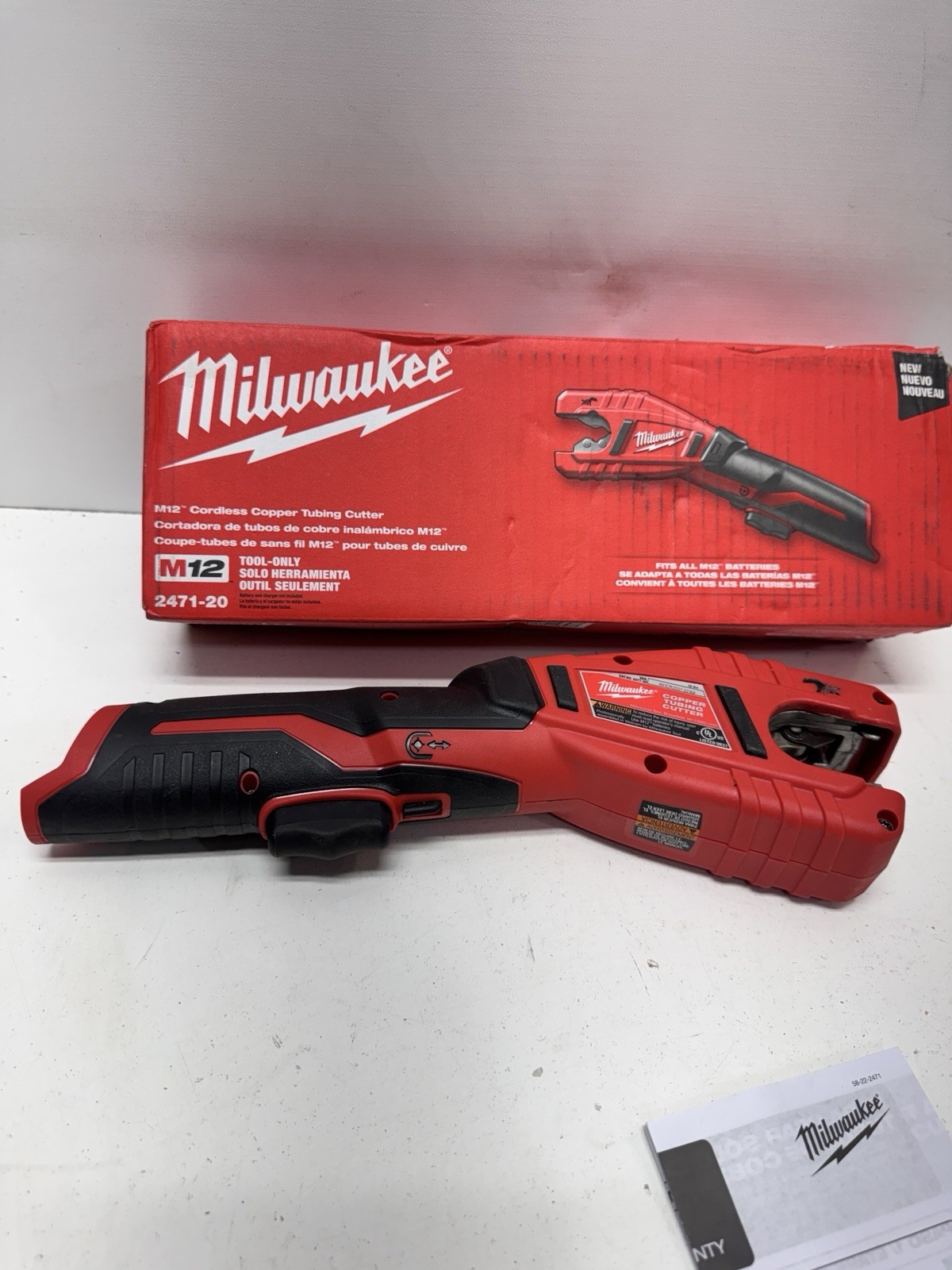 Milwaukee 2471-20 M12 Cordless Copper Tubing Cutter (Tool Only)