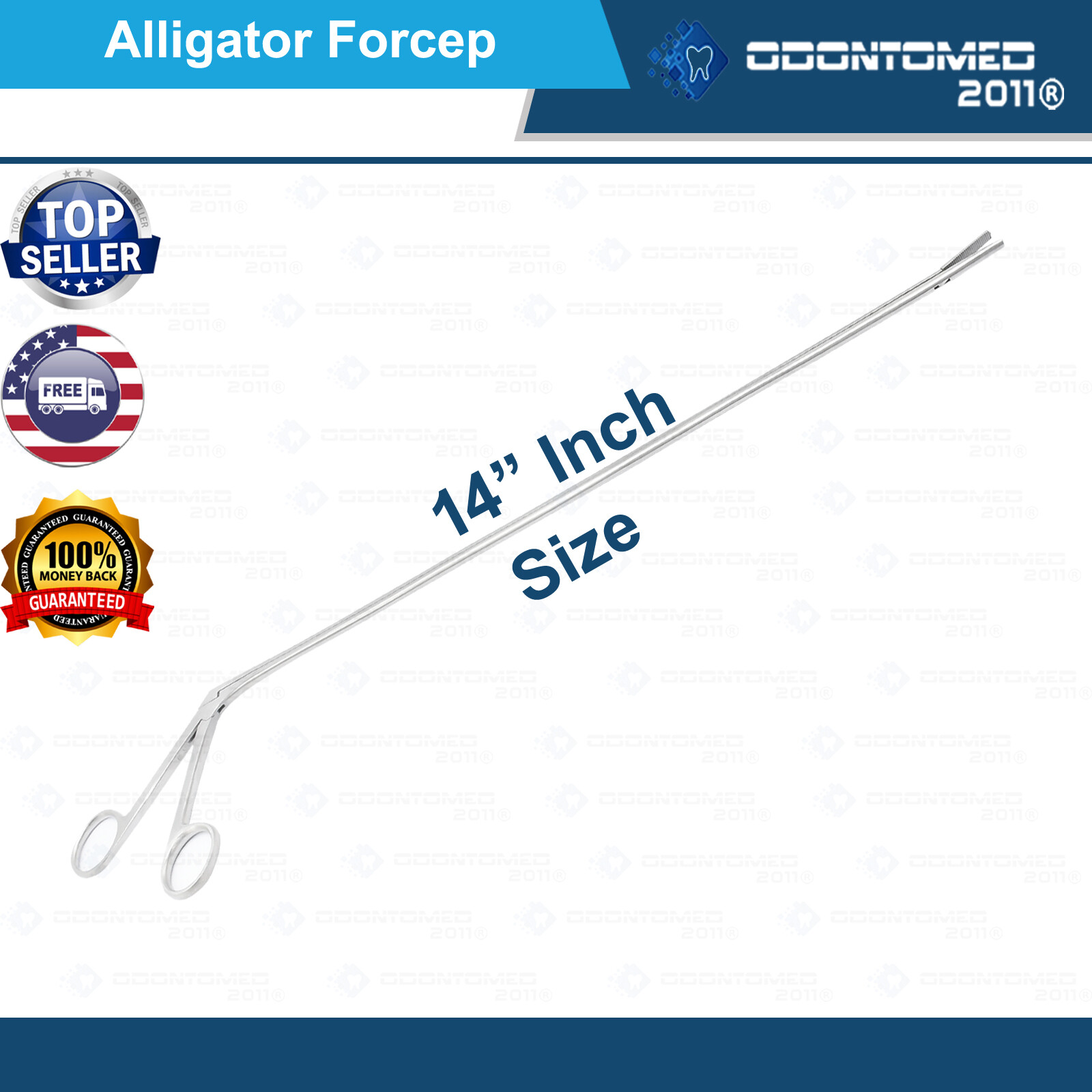 Hartman Alligator Crocodile Forceps 14” Serrated German Stainless Steel