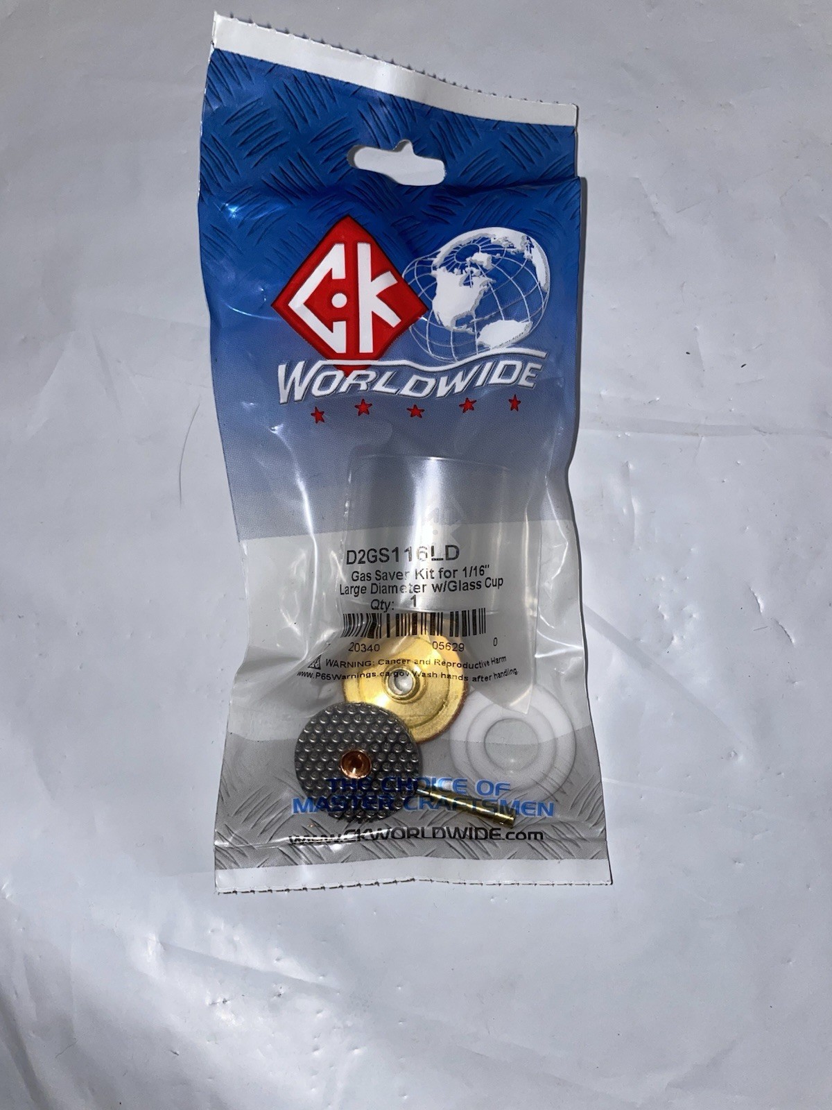 CK Worldwide D2GS116LD Gas Saver Kit For 1/16” Large Diameter W/Glass Cup