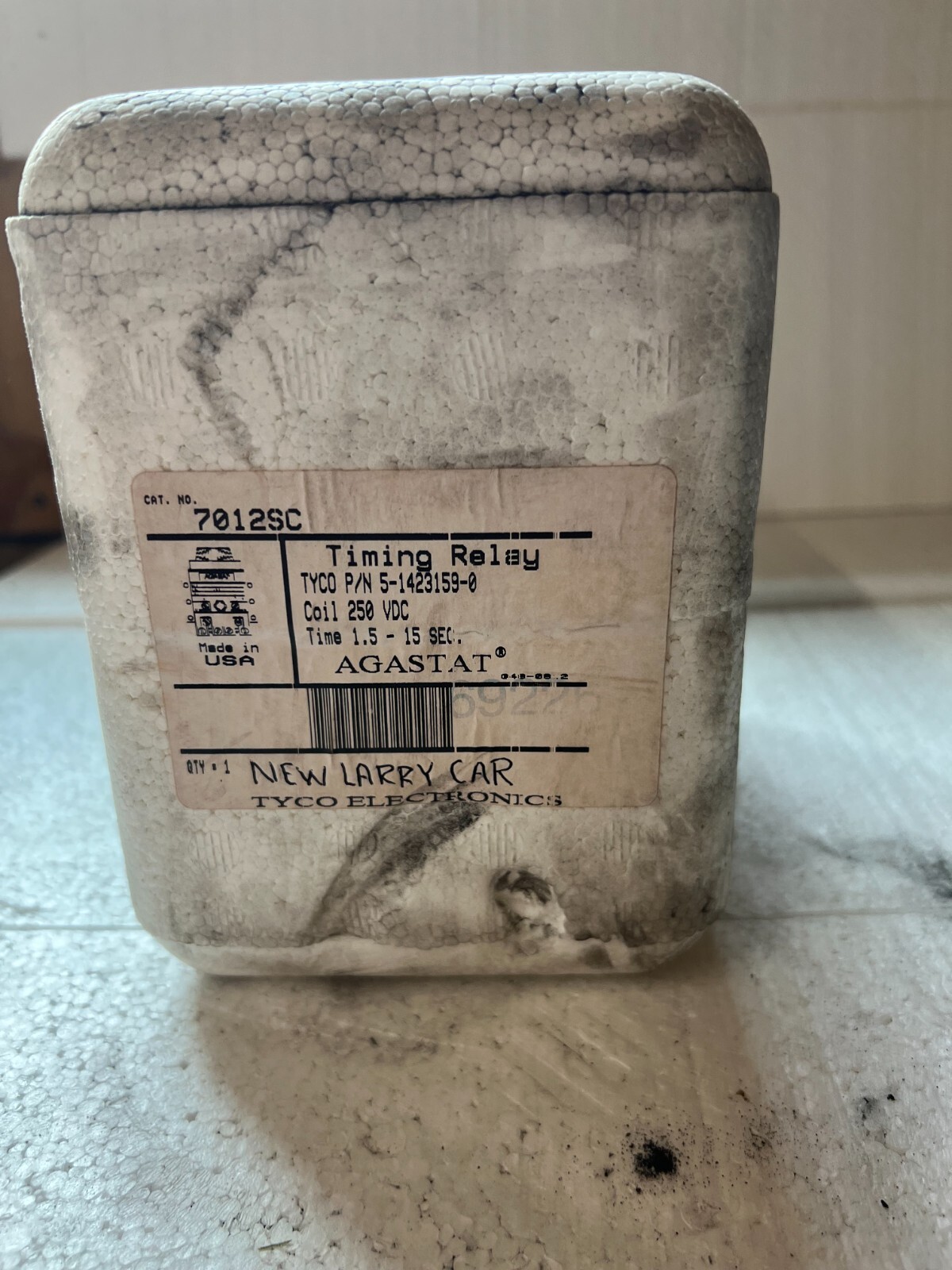 Agastat 7012SC Timing Relay 250 VDC Time 1.5-15 Seconds NEW (E82)