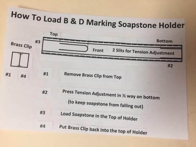 Thin Marking Soapstone 1/32″ econo pack (50 sticks) & solid brass holder(TB-50)