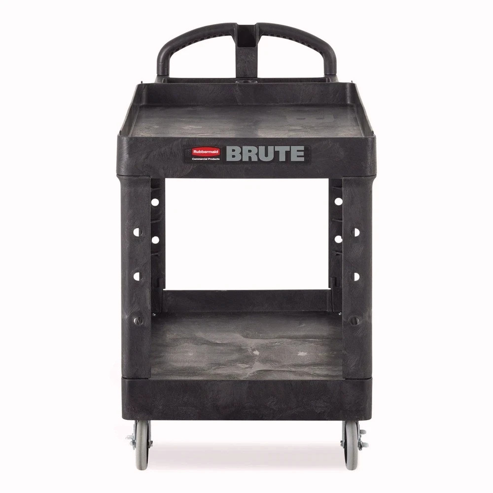 Rubbermaid Commercial 452088BK 25.9″ x 45.2″ x 32.2″ 2 Shelf Utility Cart New