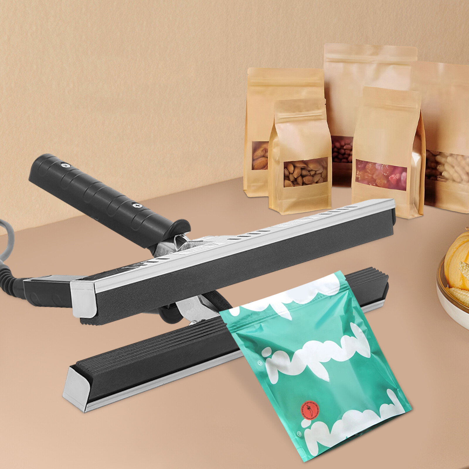 12in Portable Hand Sealing Machine Hand Held Crimp Sealer For Kraft Paper Bags