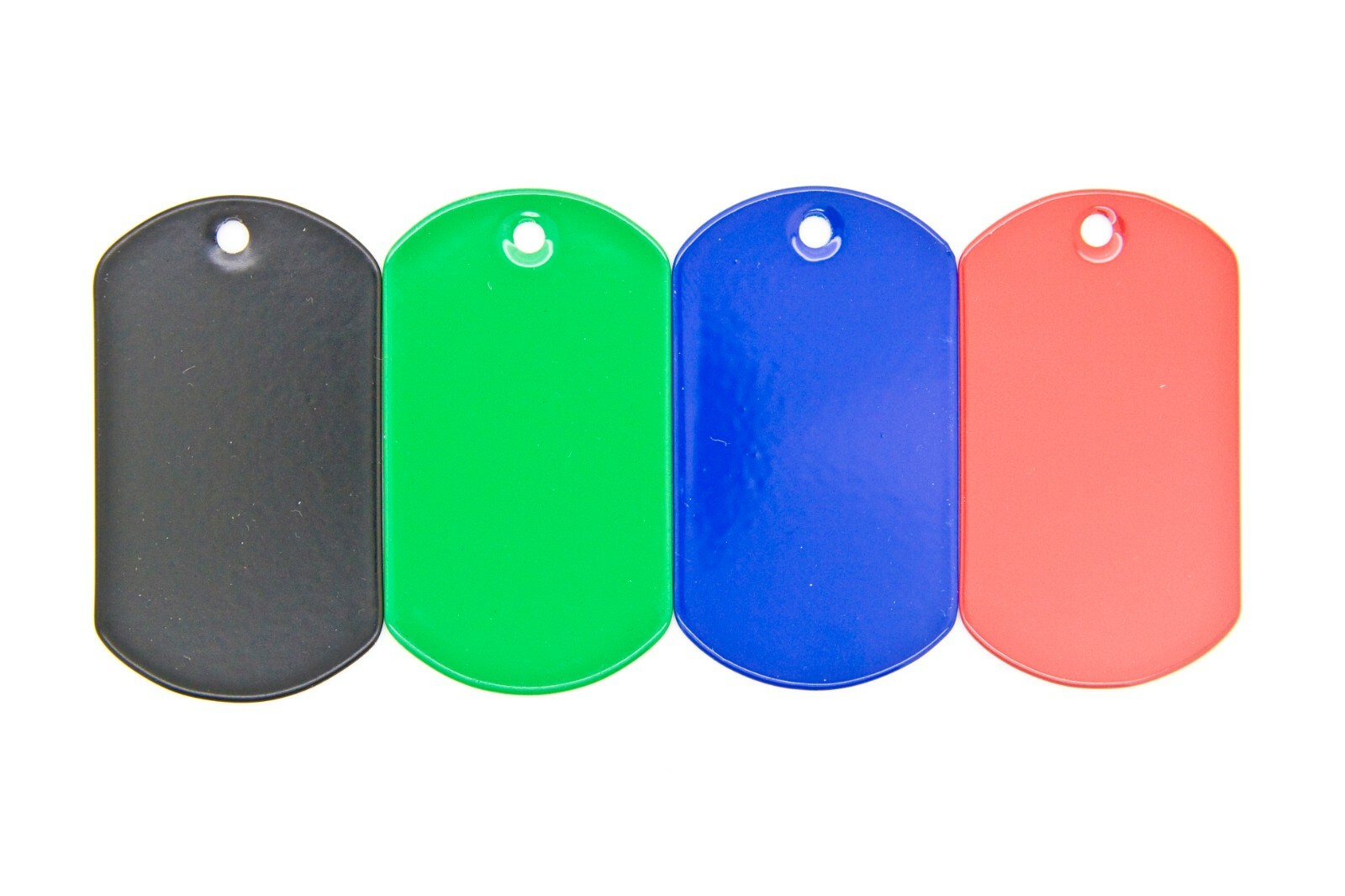 25 Green Black Blue Red Color Blank Military Spec Dog tag Stainless Steel