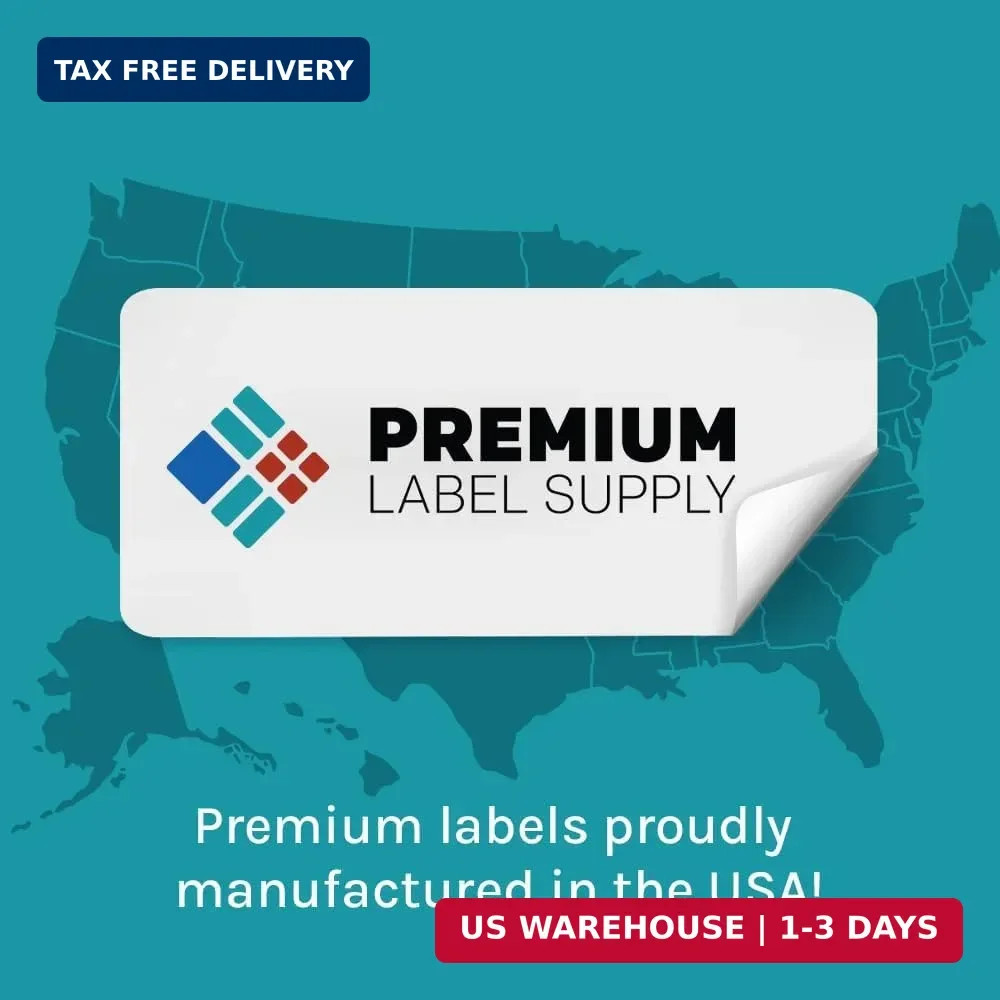 Premium Label Supply Glossy Clear Sticker Round Labels – 1.5″ Circle – Laser/Ink