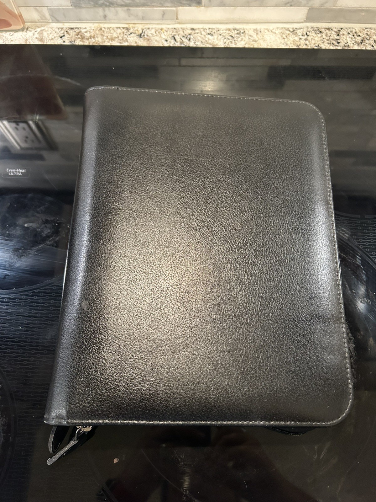 Franklin Quest Champ 7 Ring Planner Binder Zip Around 11 x9 Faux Leather Filled
