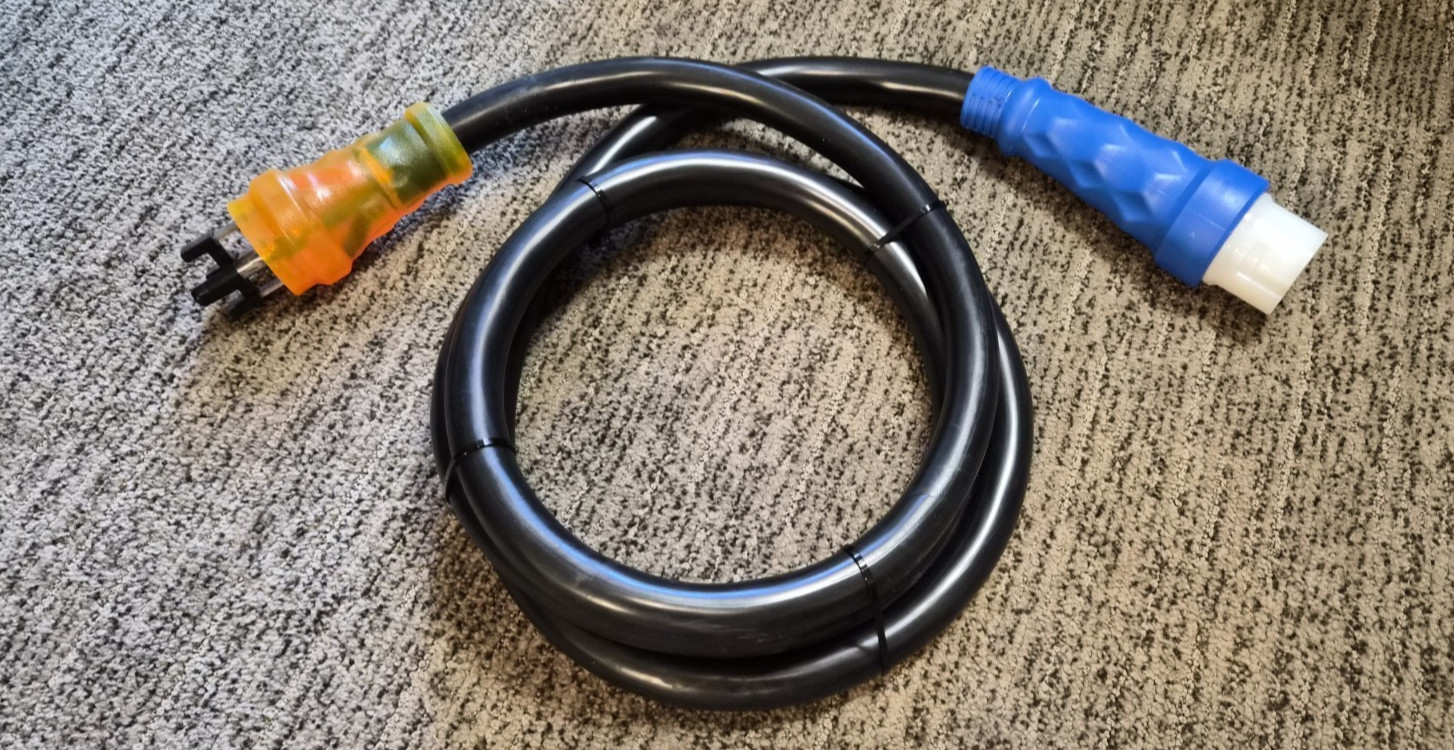 Reliance Controls SS2-50R to NEMA 14-50P, 10 FT, 6AWG, 50A, Power Cord