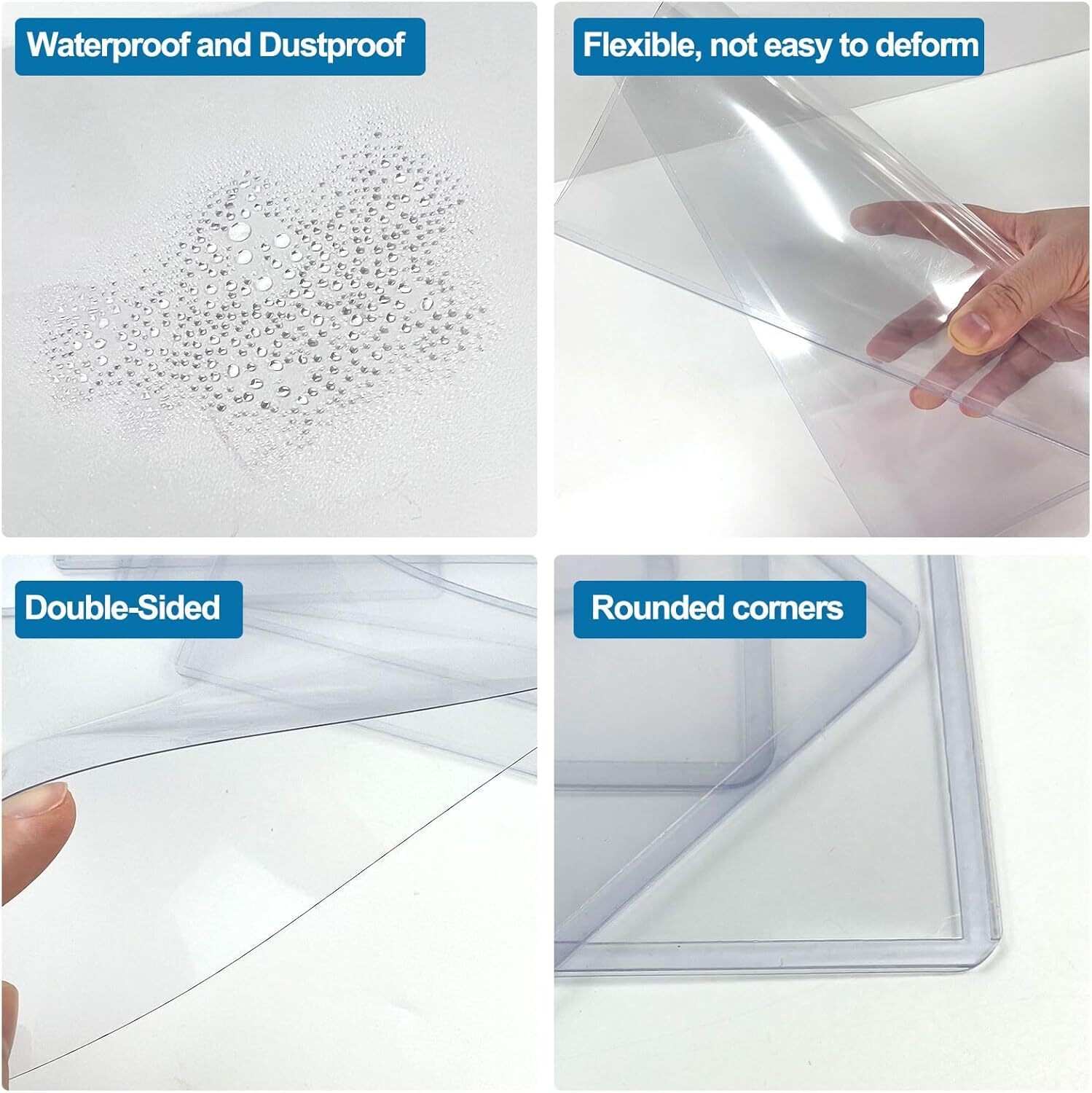 8.5 X 11 Hard Plastic Sheet Protectors Rigid Print Protectors Clear Waterpro
