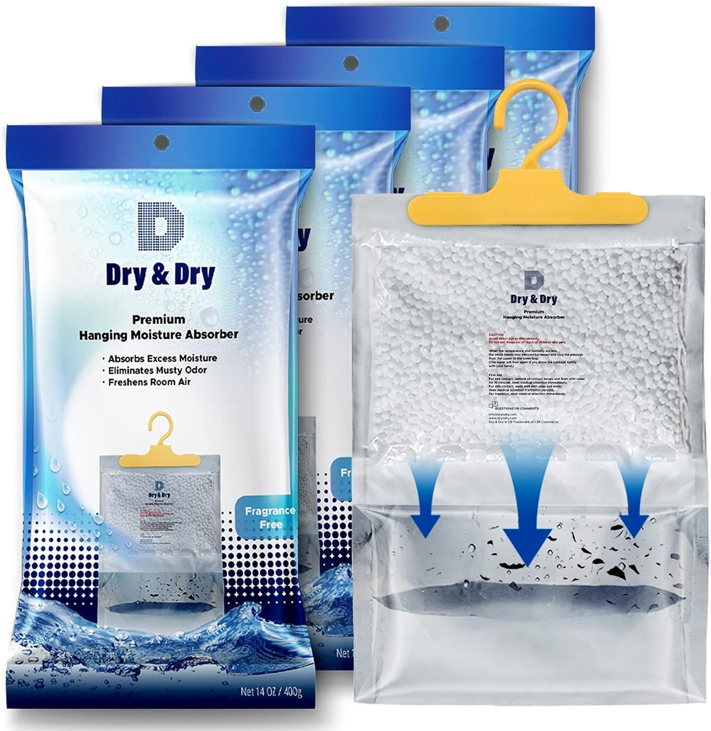 Essential 4 Pack Small Dehumidifiers – Moisture Absorbers for Any Room